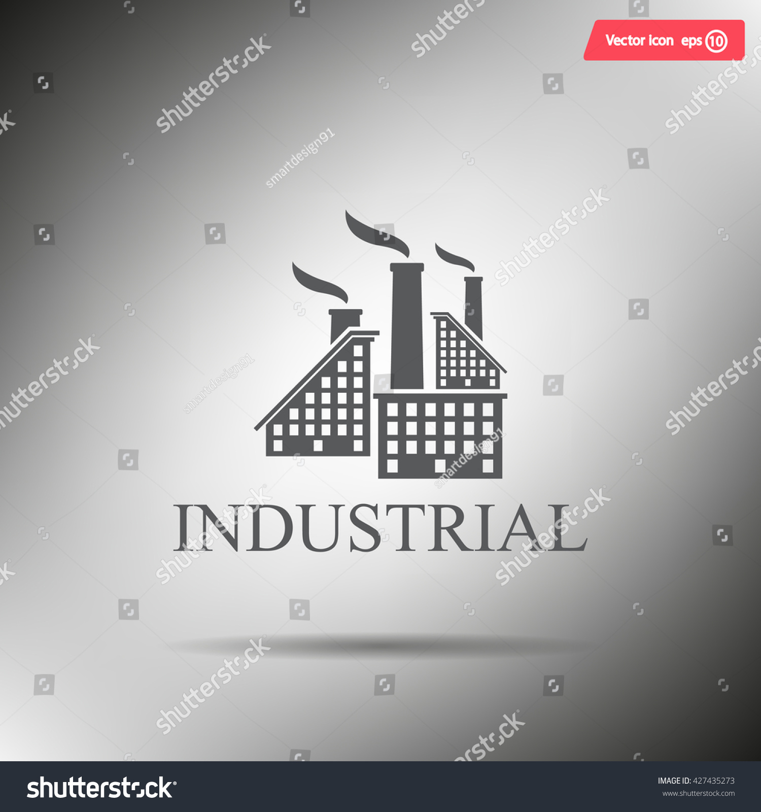 Industrial building factory Signs and Symbols - Royalty Free Stock ...