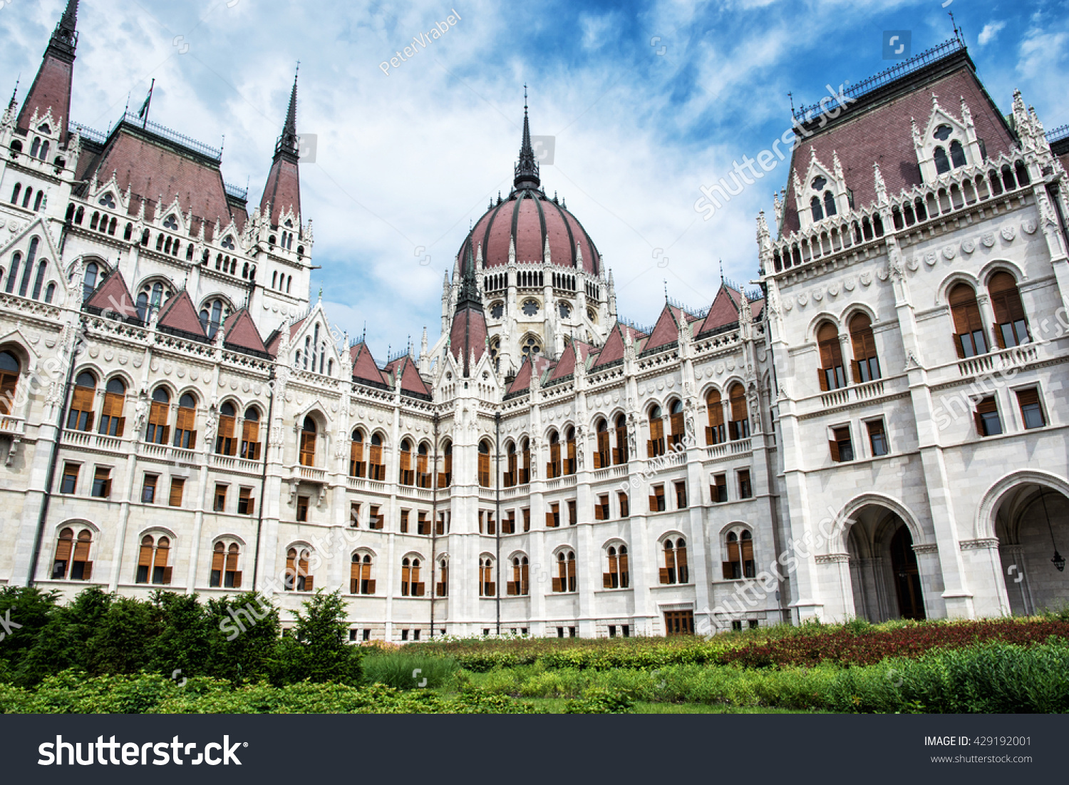 Hungarian parliament building - Orszaghaz, also known as the Parliament of Budapest, Hungary. House of the nation. Cultural heritage. Travel destination. Architectural theme. Lajos Kossuth square. #429192001
