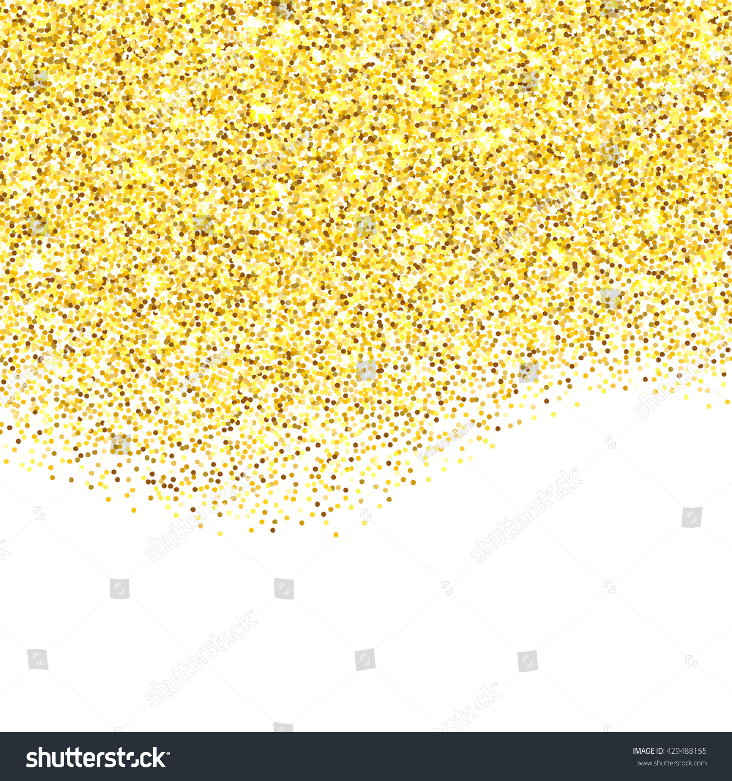 Gold glitter texture border over white - Royalty Free Stock Vector ...