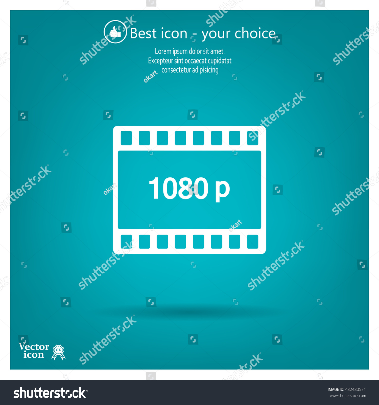 1080p Full HD sign - Royalty Free Stock Vector 432480571 - Avopix.com