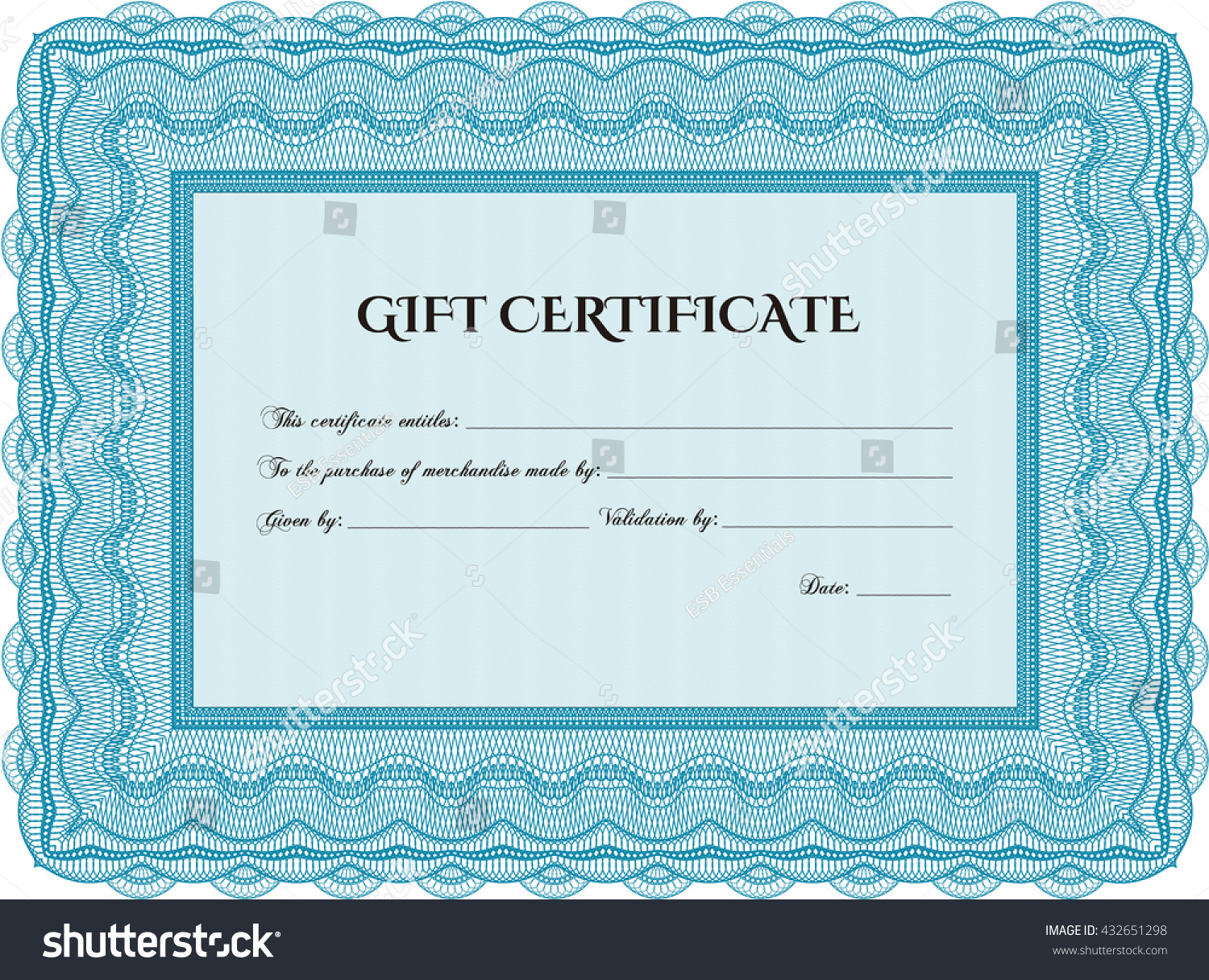 Gift certificate template. Printer friendly. - Royalty Free Stock ...
