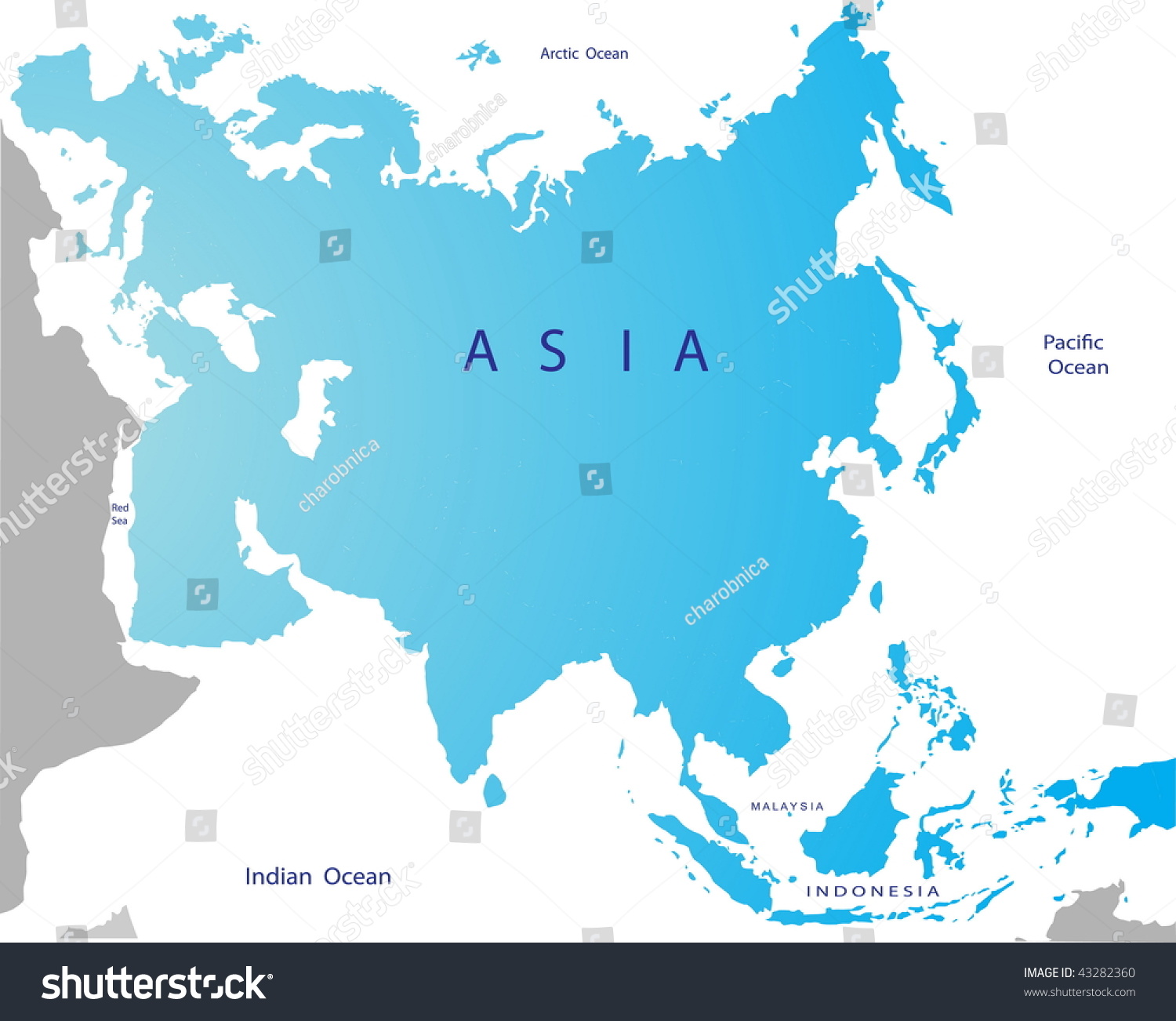 Political Map Of Eurasia Royalty Free Stock Vector 43282360