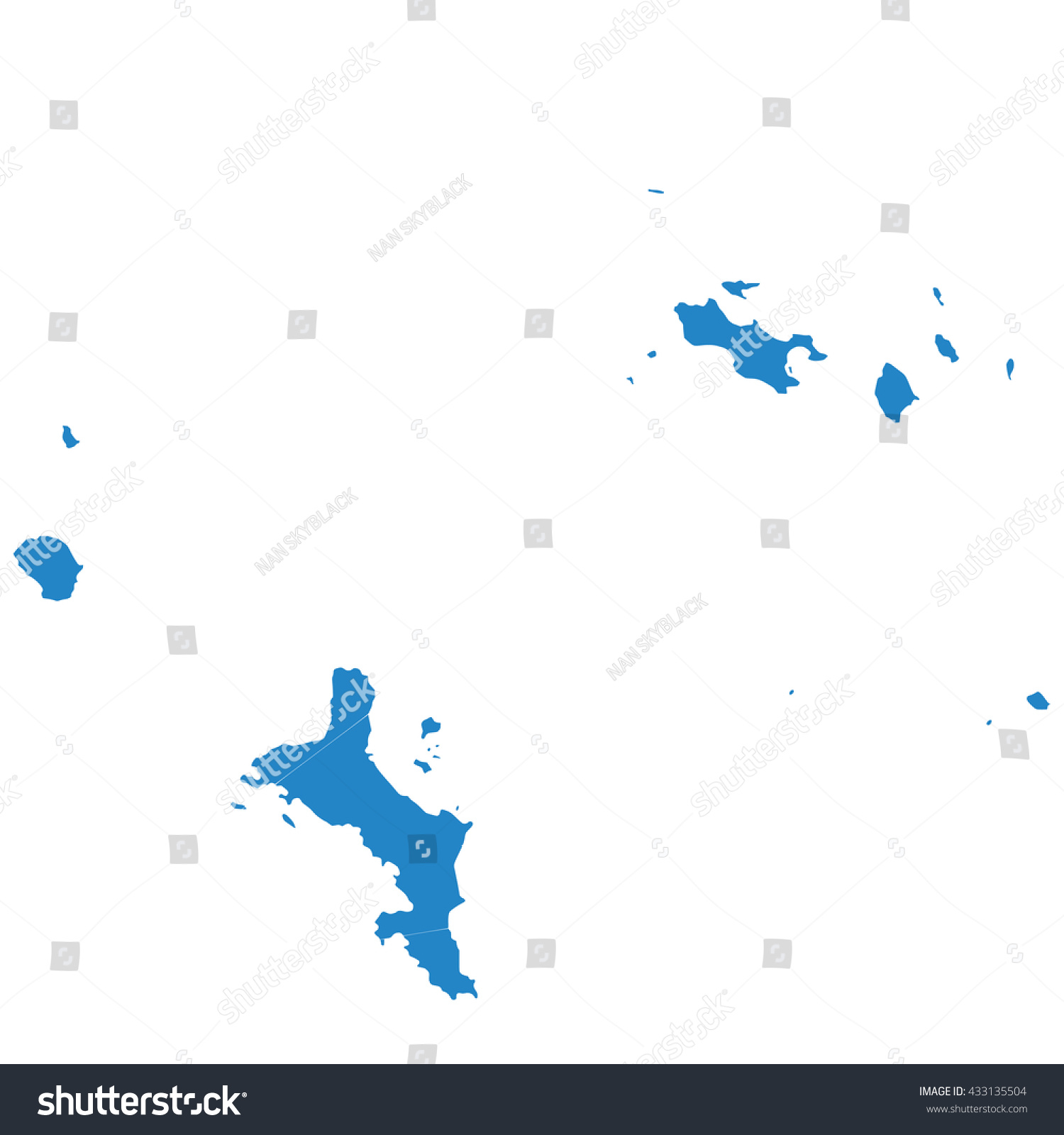 blue map of the Seychelles - Royalty Free Stock Vector 433135504 ...