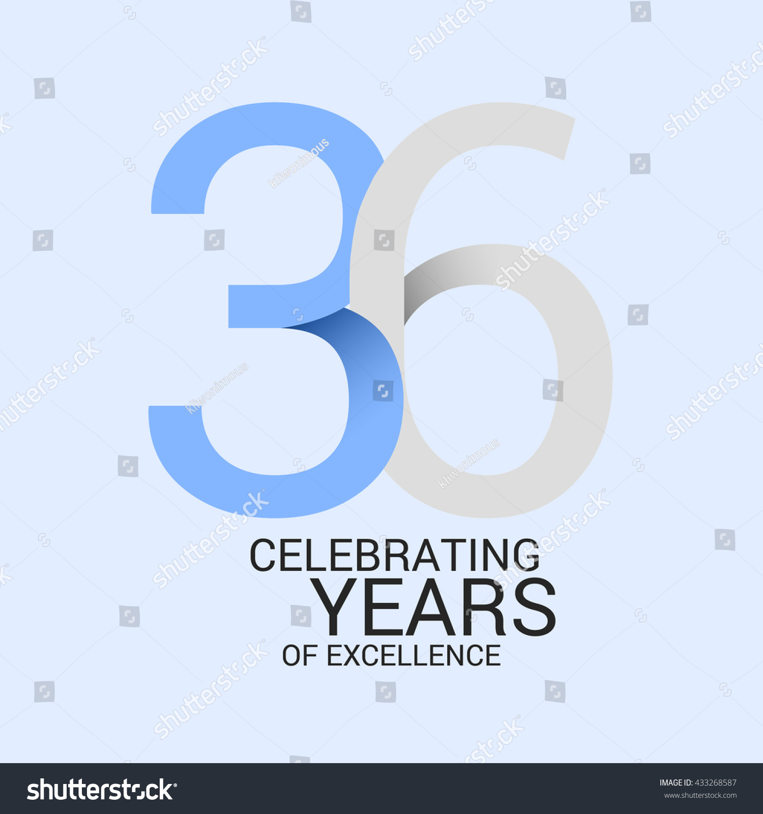 36 Years Anniversary Signs Symbols Simple Royalty Free Stock