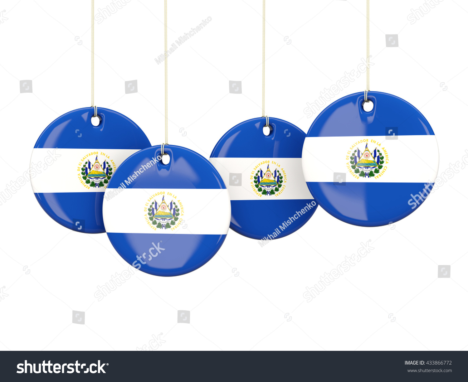 flag-of-el-salvador-round-labels-on-white-3d-royalty-free-stock