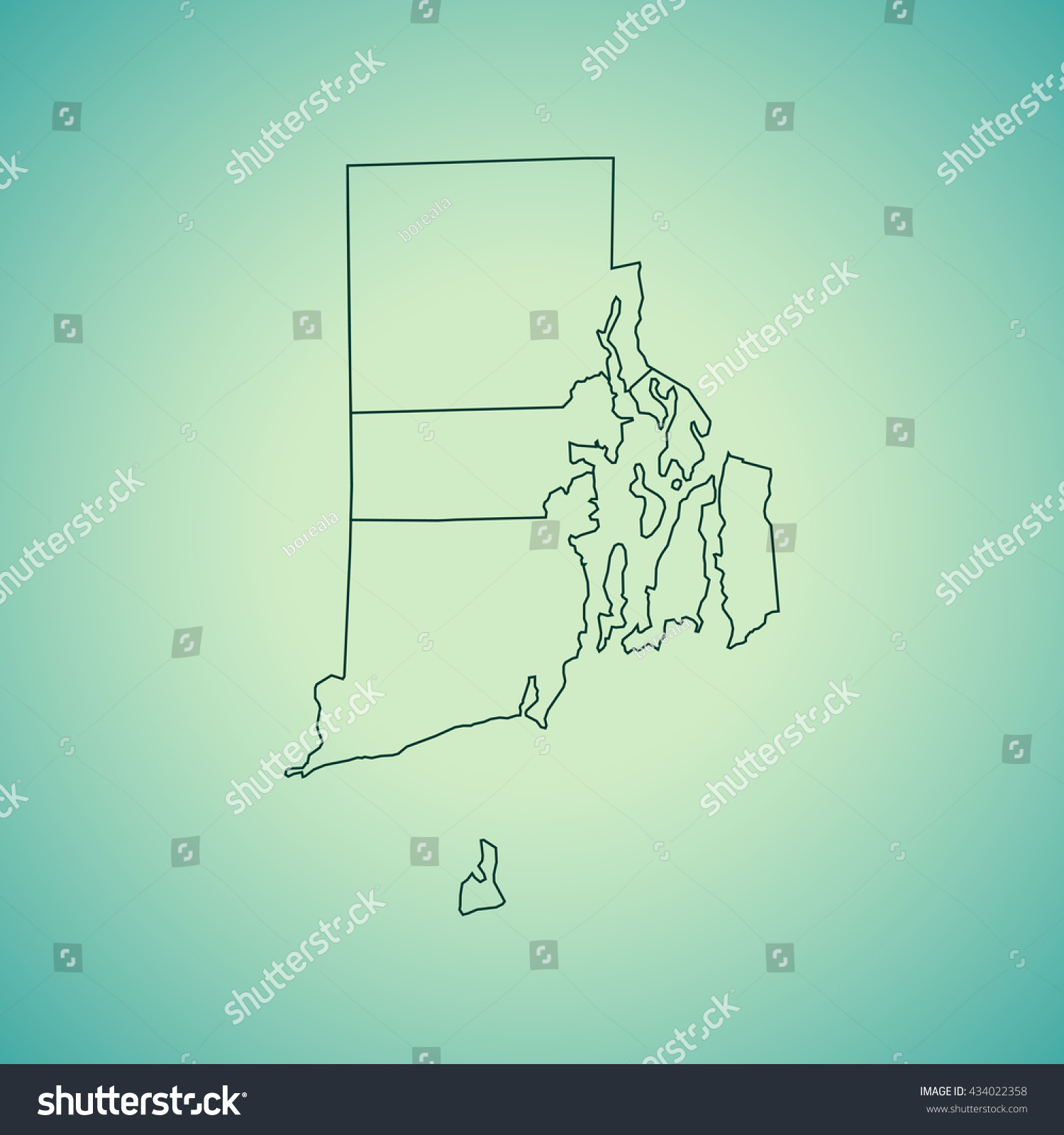 map of Rhode Island #434022358