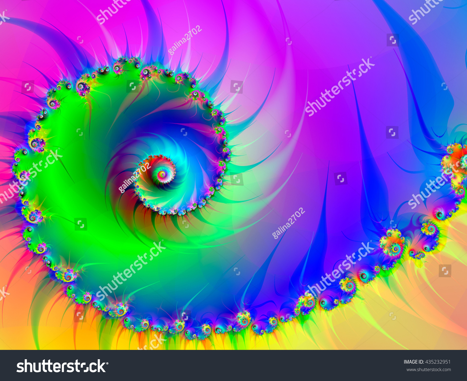 Abstract fractal background computer-generated image #435232951