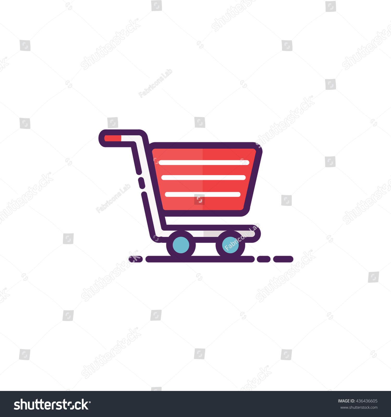 Shopping Cart Icon Illustration Royalty Free Stock Vector 436436605