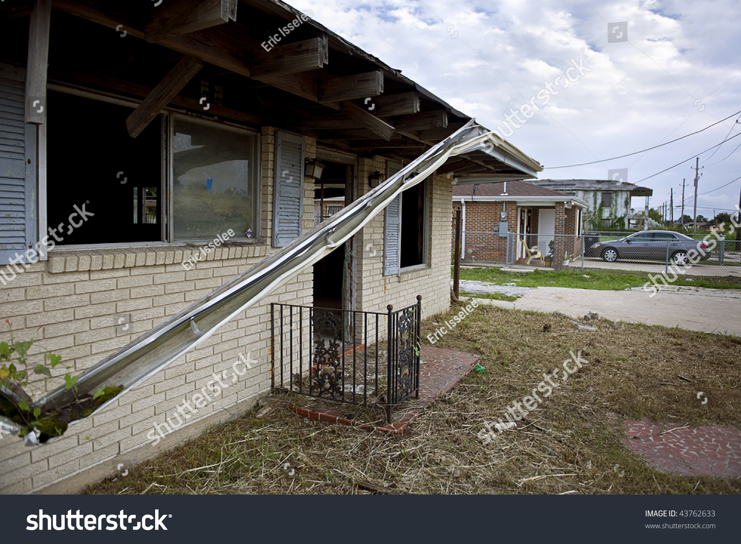 Destructed House after Hurricane Katrina, New Orleans, Louisiana #43762633