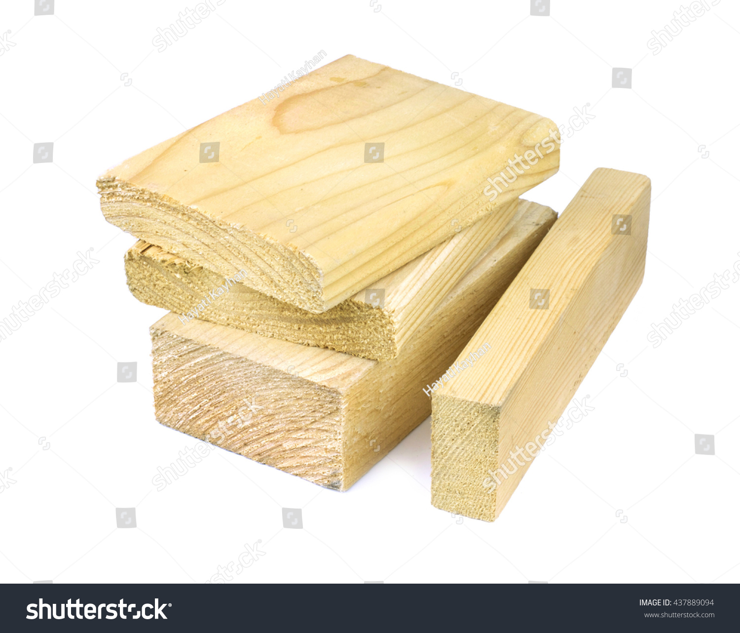  Wooden blocks on white background #437889094