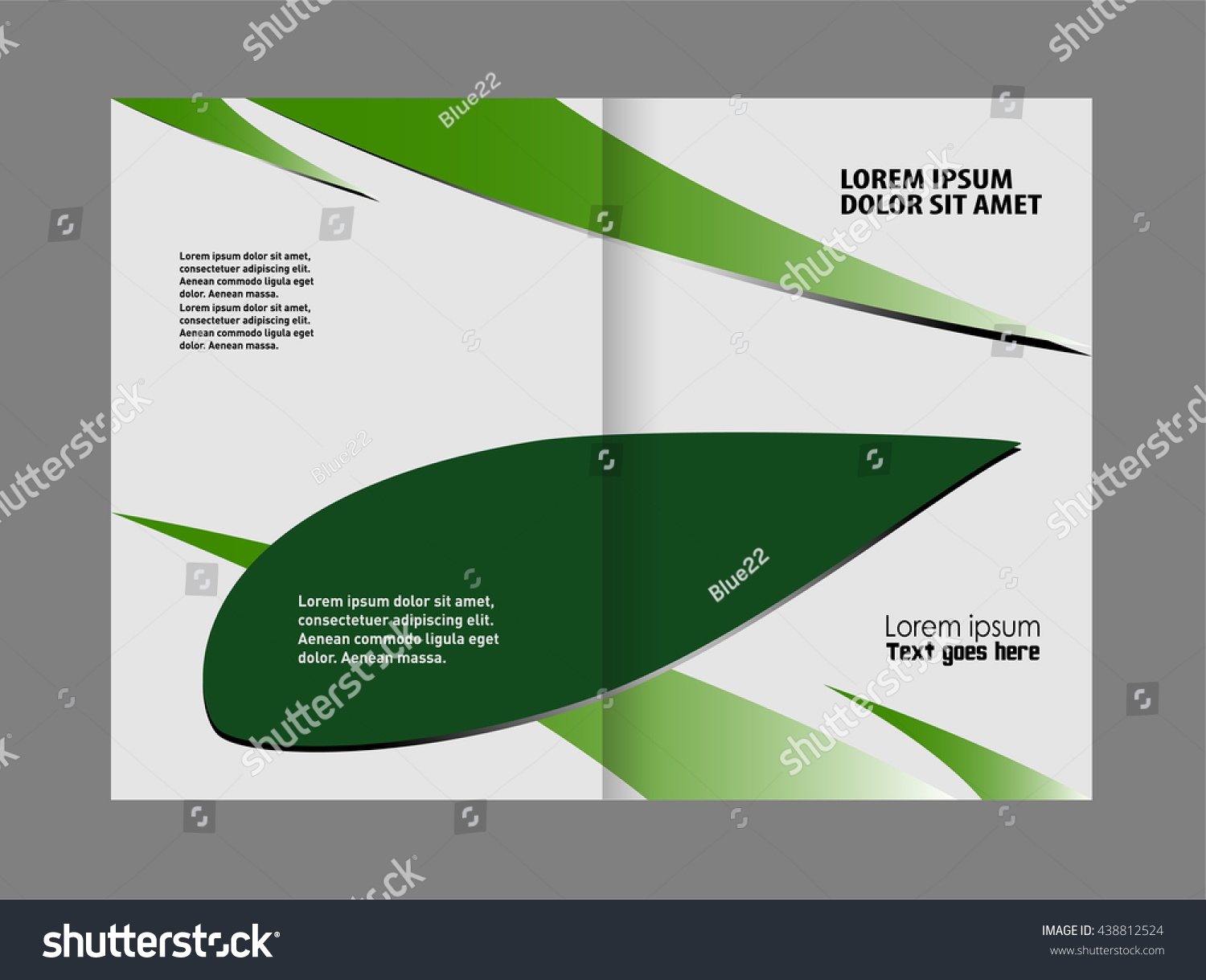 Green Brochure Template - Royalty Free Stock Vector 438812524 - Avopix.com