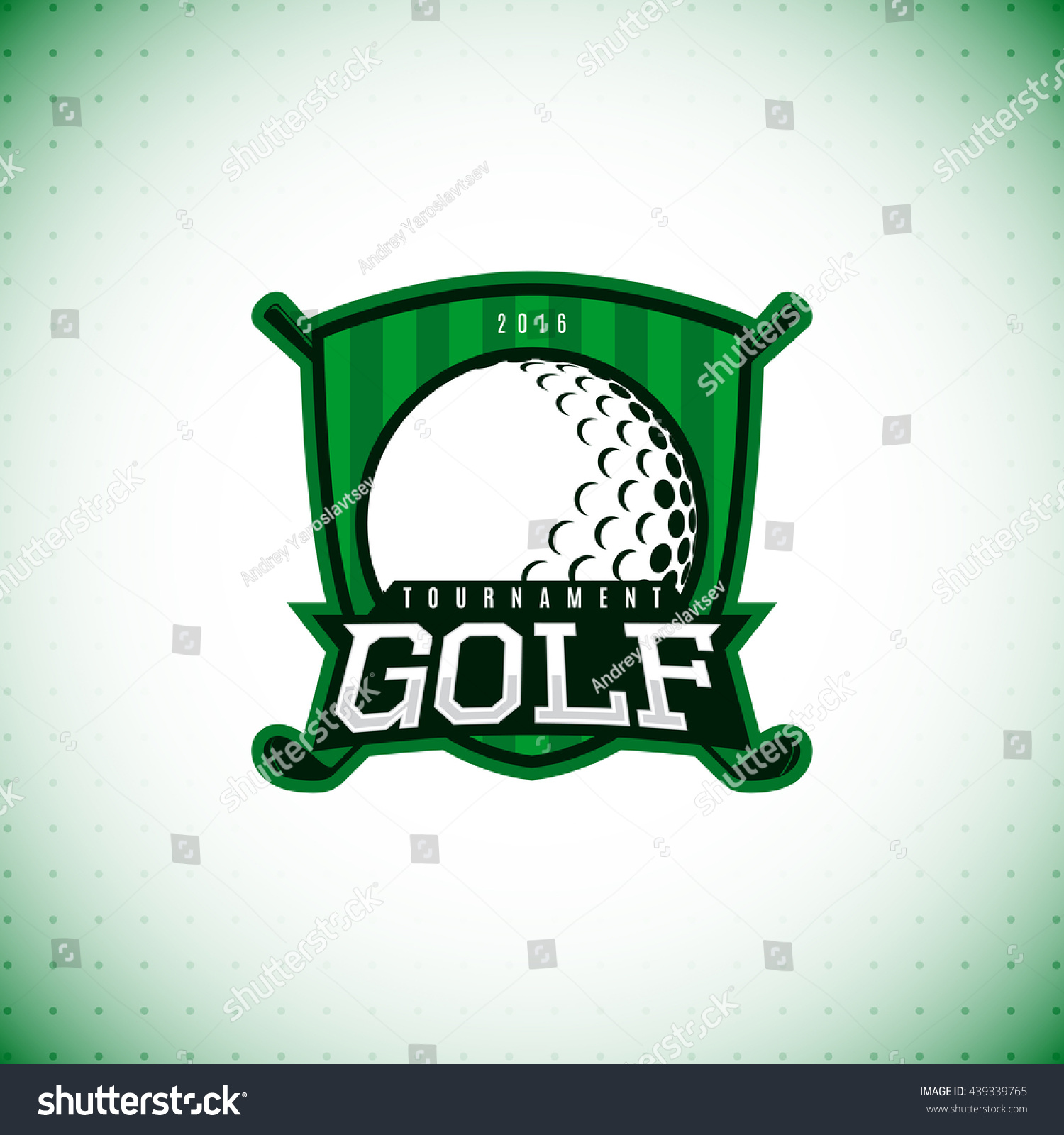 Vector label of golf championship. Logo of golf - Royalty Free Stock ...