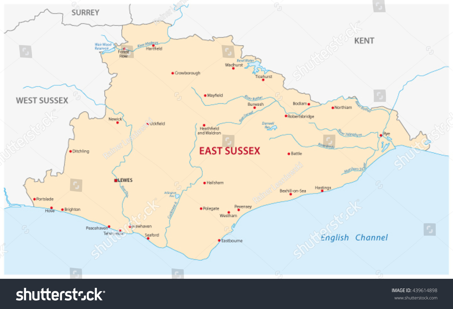 vector map of the county east essex, england - Royalty Free Stock ...