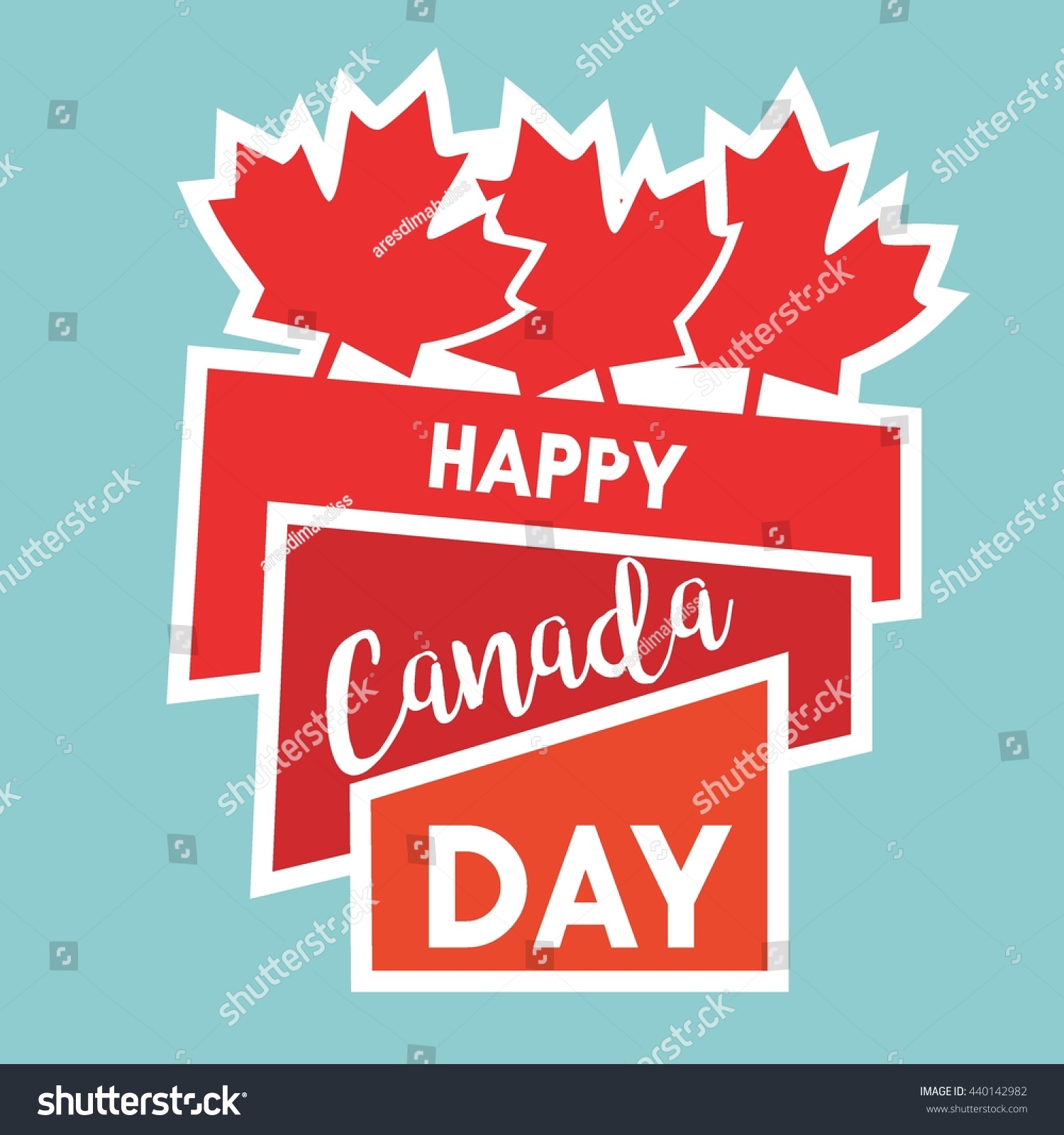 Happy Canada Day poster template - Royalty Free Stock Vector 440142982 ...