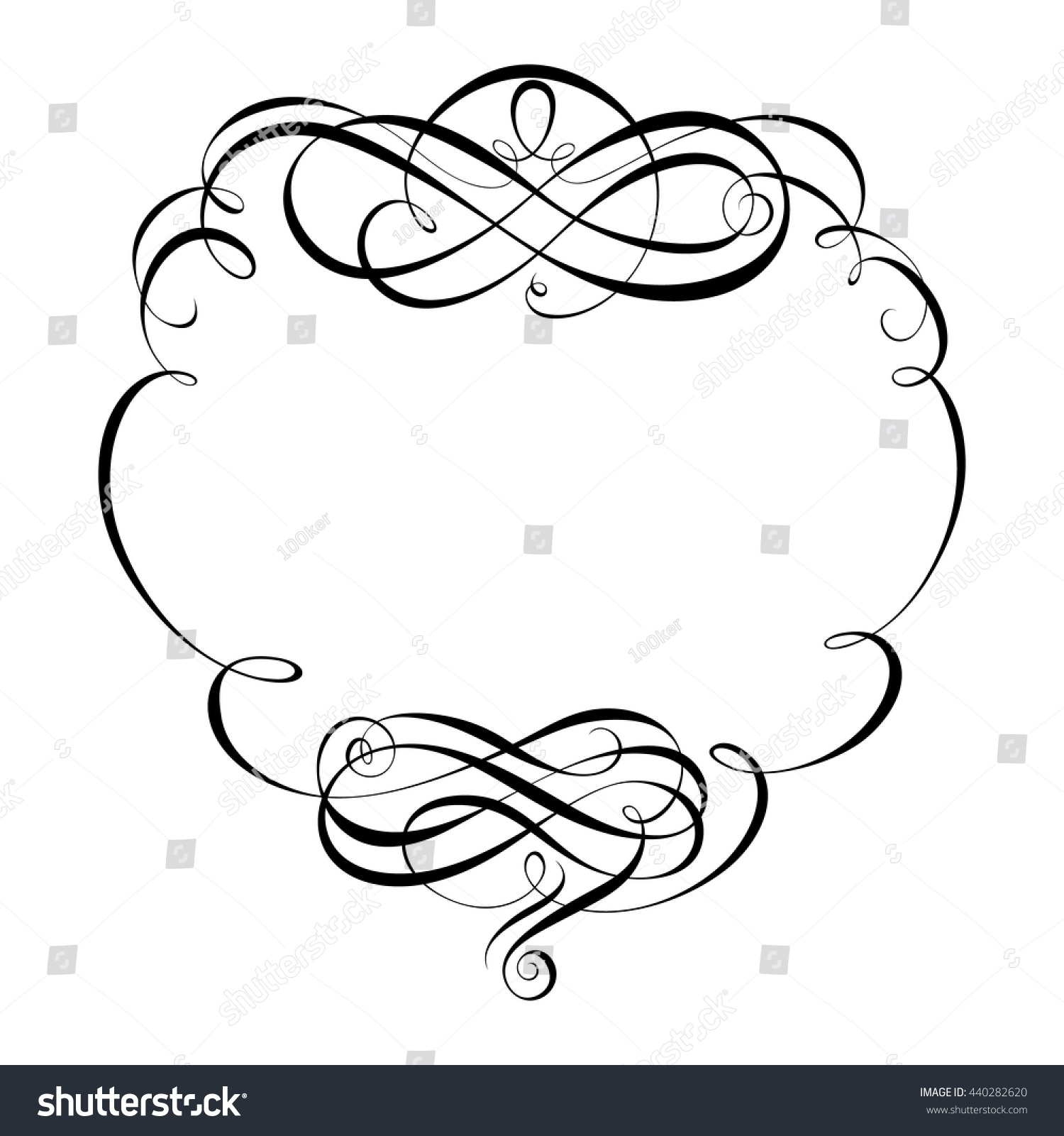 calligraphy ornamental decorative frame - Royalty Free Stock Vector ...