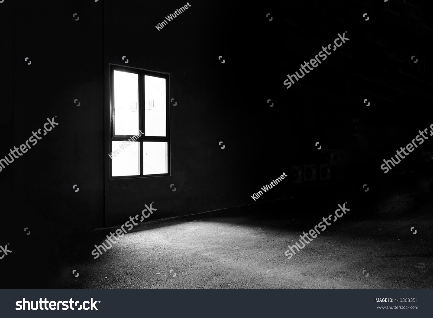 Dark Window in the Mystery Night #440308351