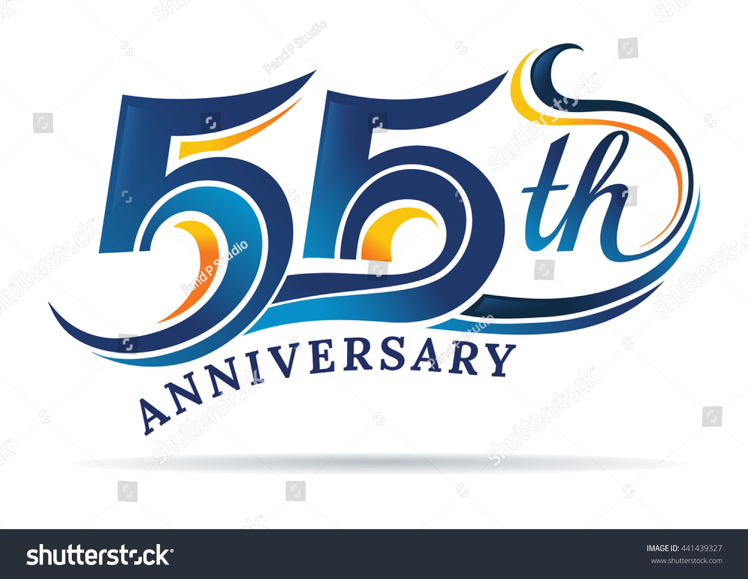 anniversary emblems 55 in anniversary concept - Royalty Free Stock ...