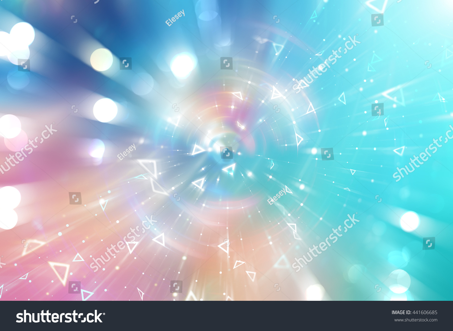 Abstract blue background. Explosion star. #441606685
