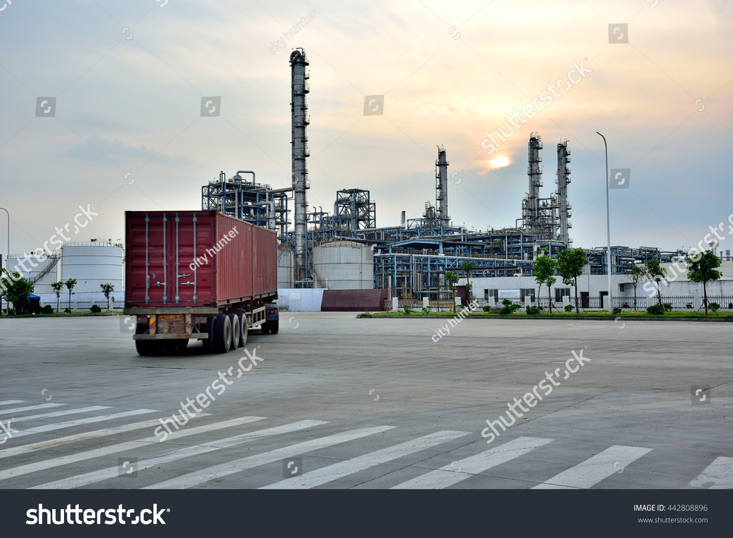 After the truck's oil refinery #442808896