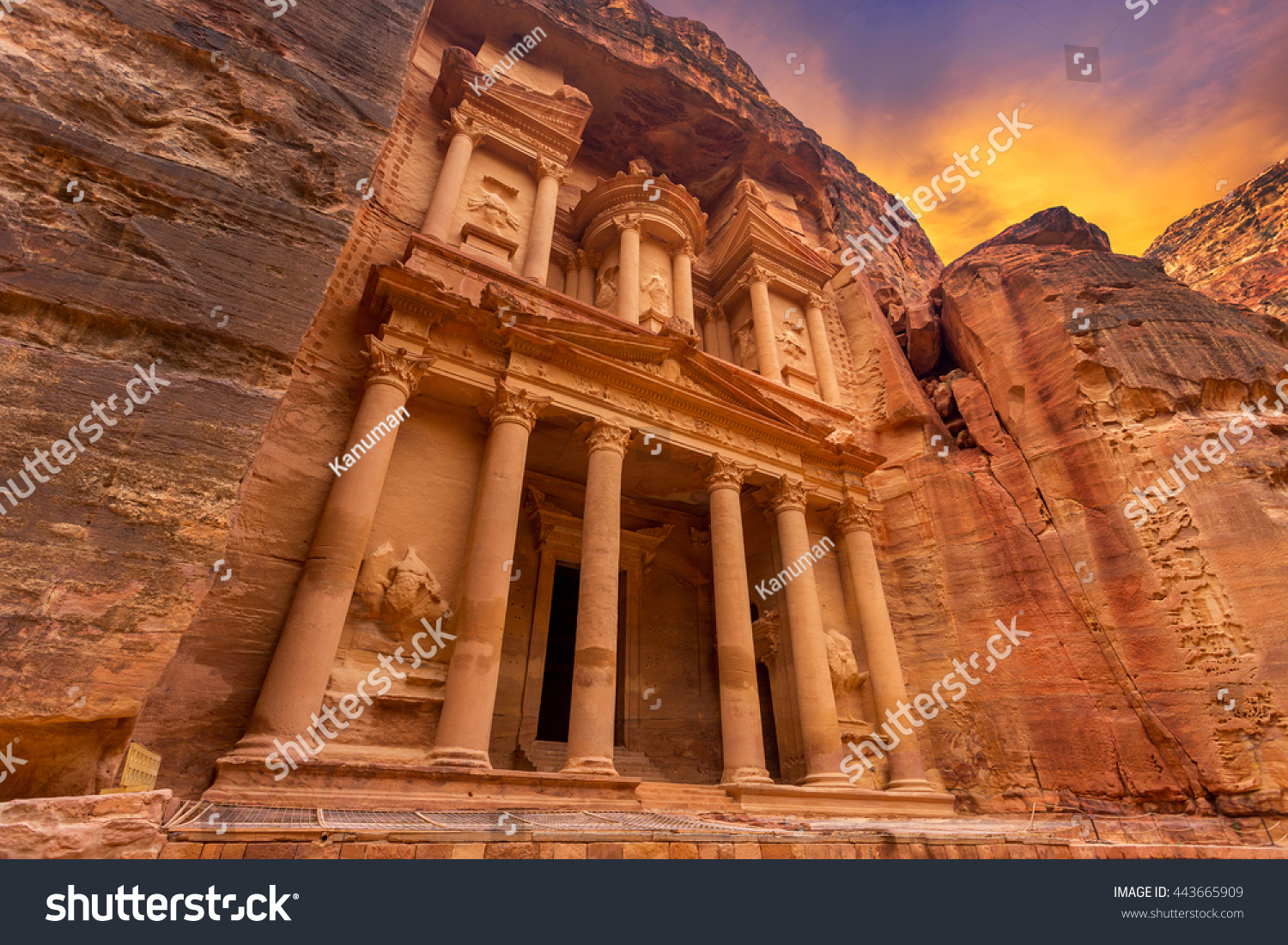 Ancient temple in Petra, Jordan #443665909