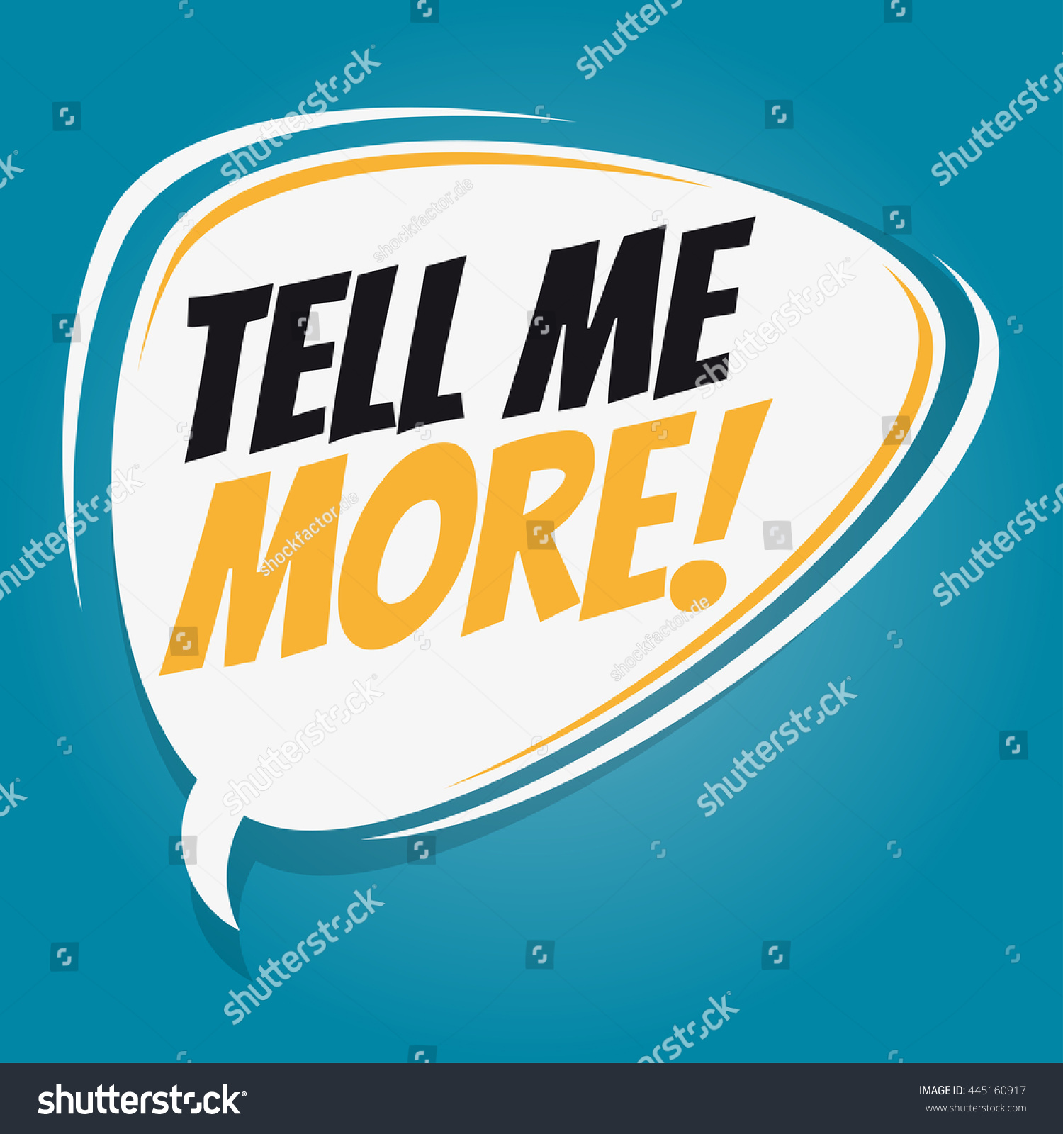 Tell Me More Retro Speech Bubble Royalty Free Stock Vector 445160917 5570