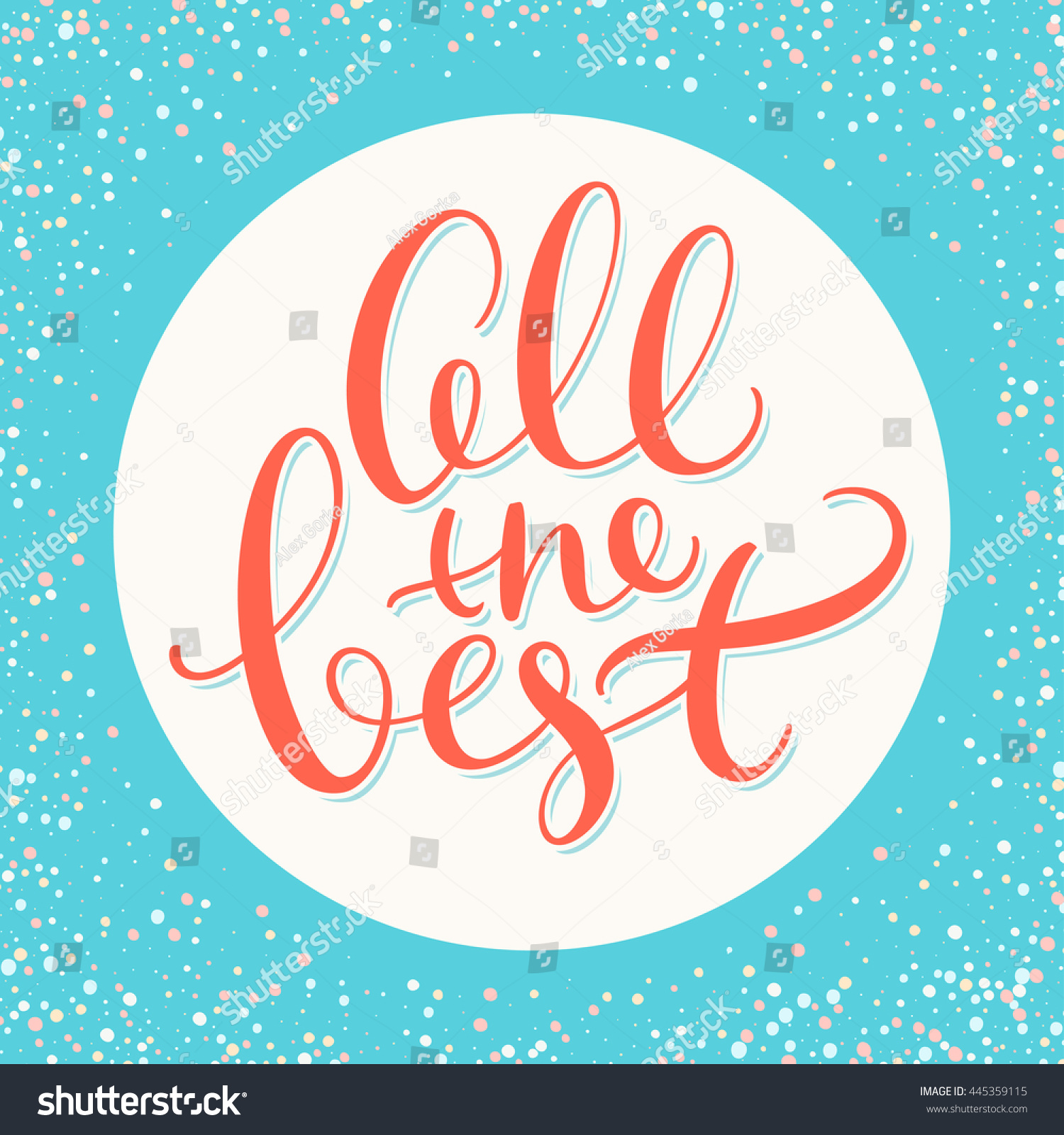 All The Best Farewell Card Royalty Free Stock Vector 445359115