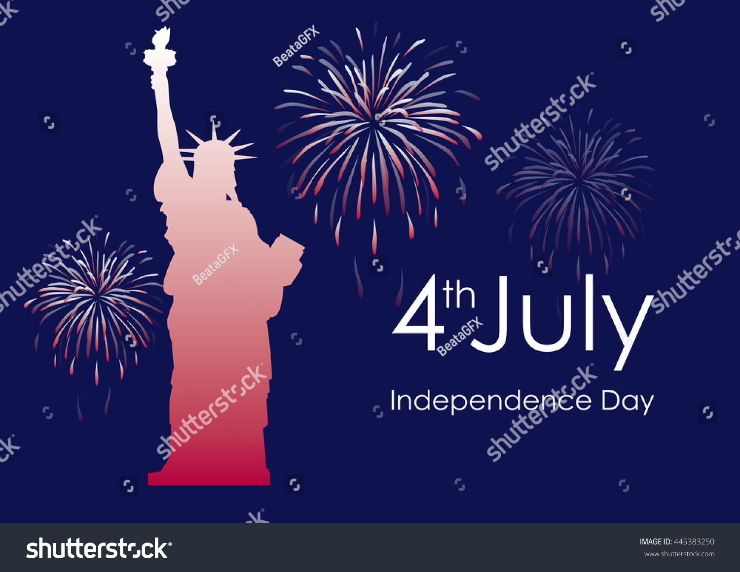 Independence Day USA vector. Statue of Liberty Royalty Free Stock