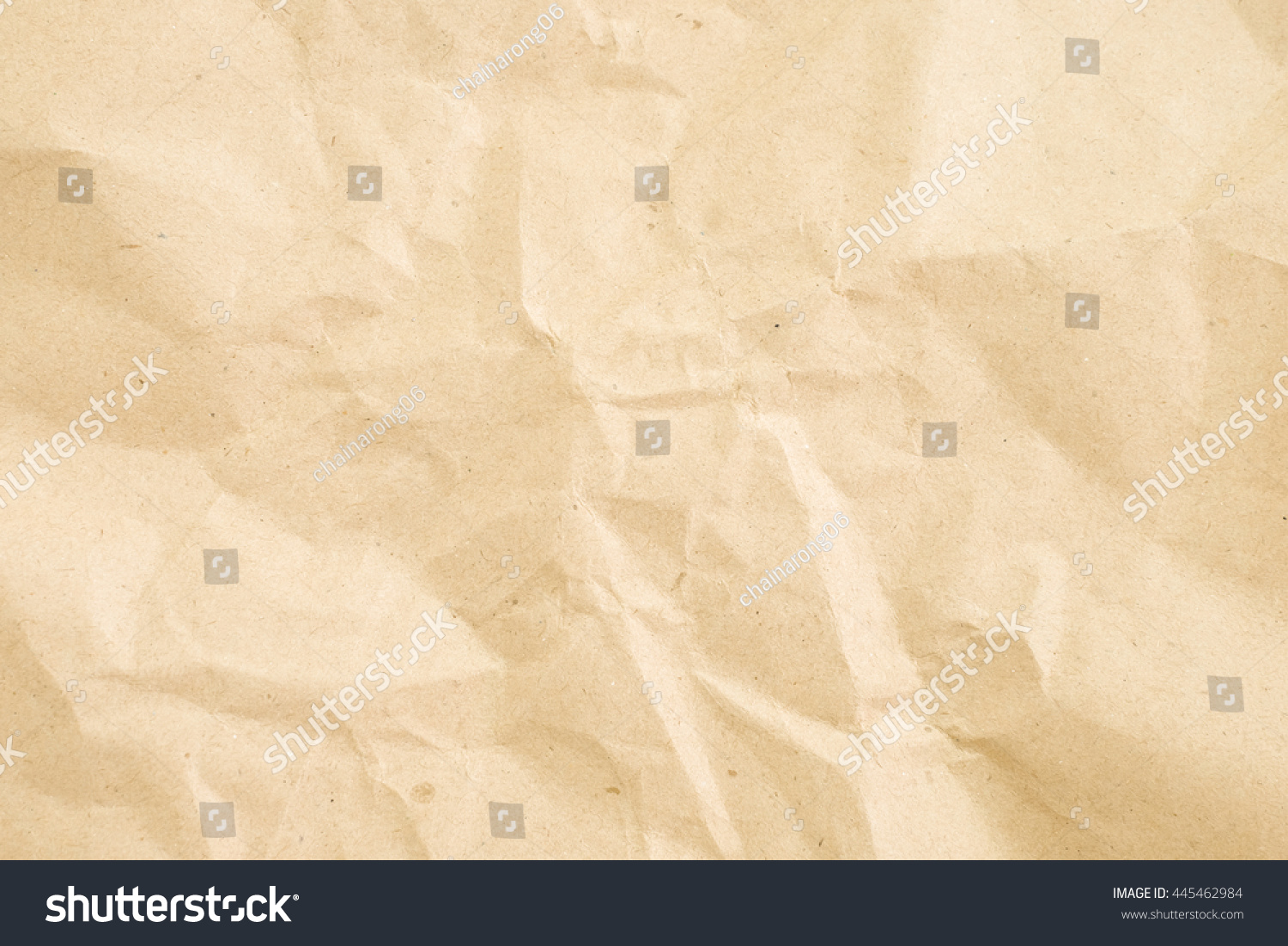 crumpled cream paper background texture #445462984