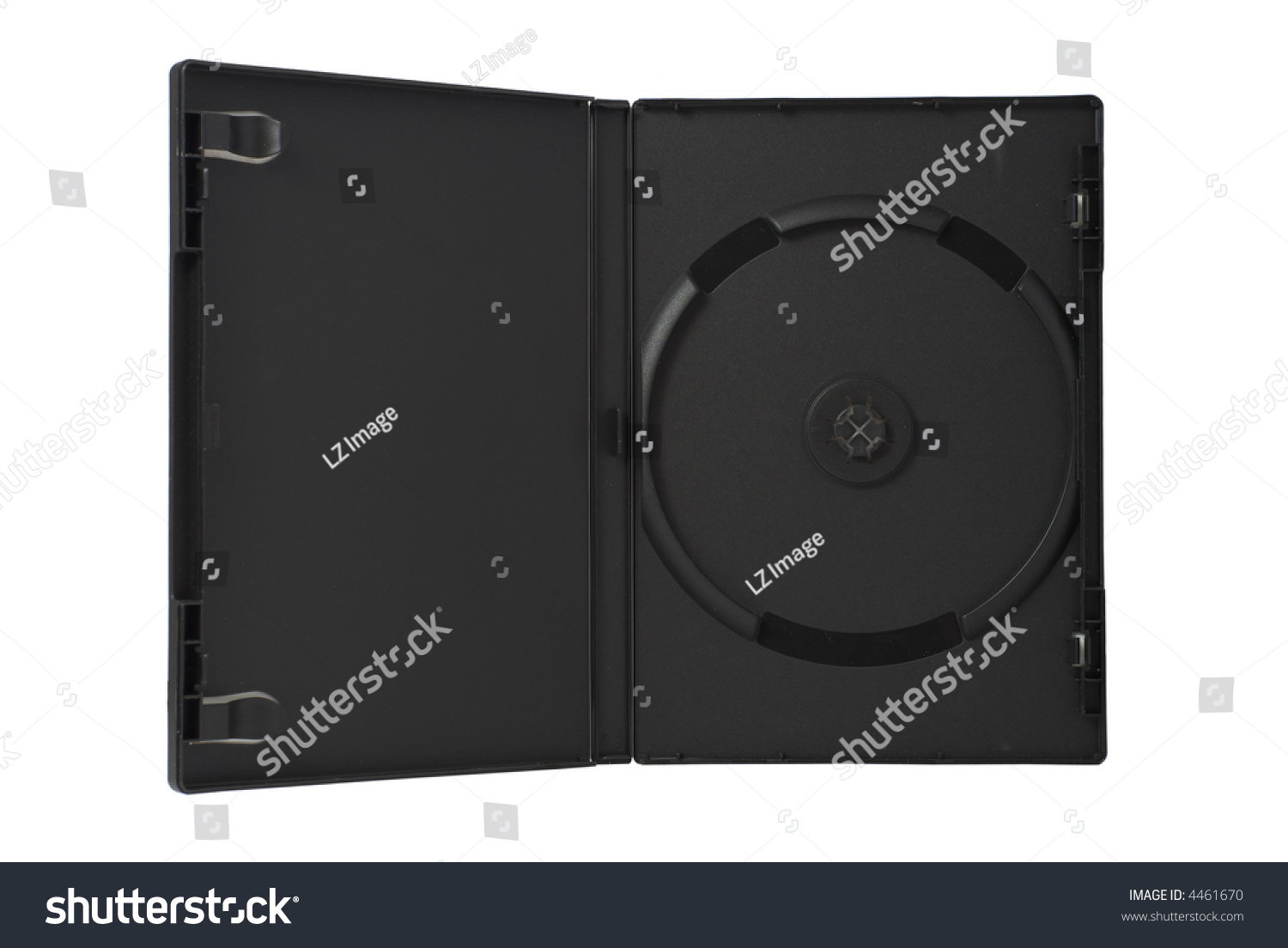 Blank CD/DVD/Blue Ray BOX. Isolated on white background #4461670