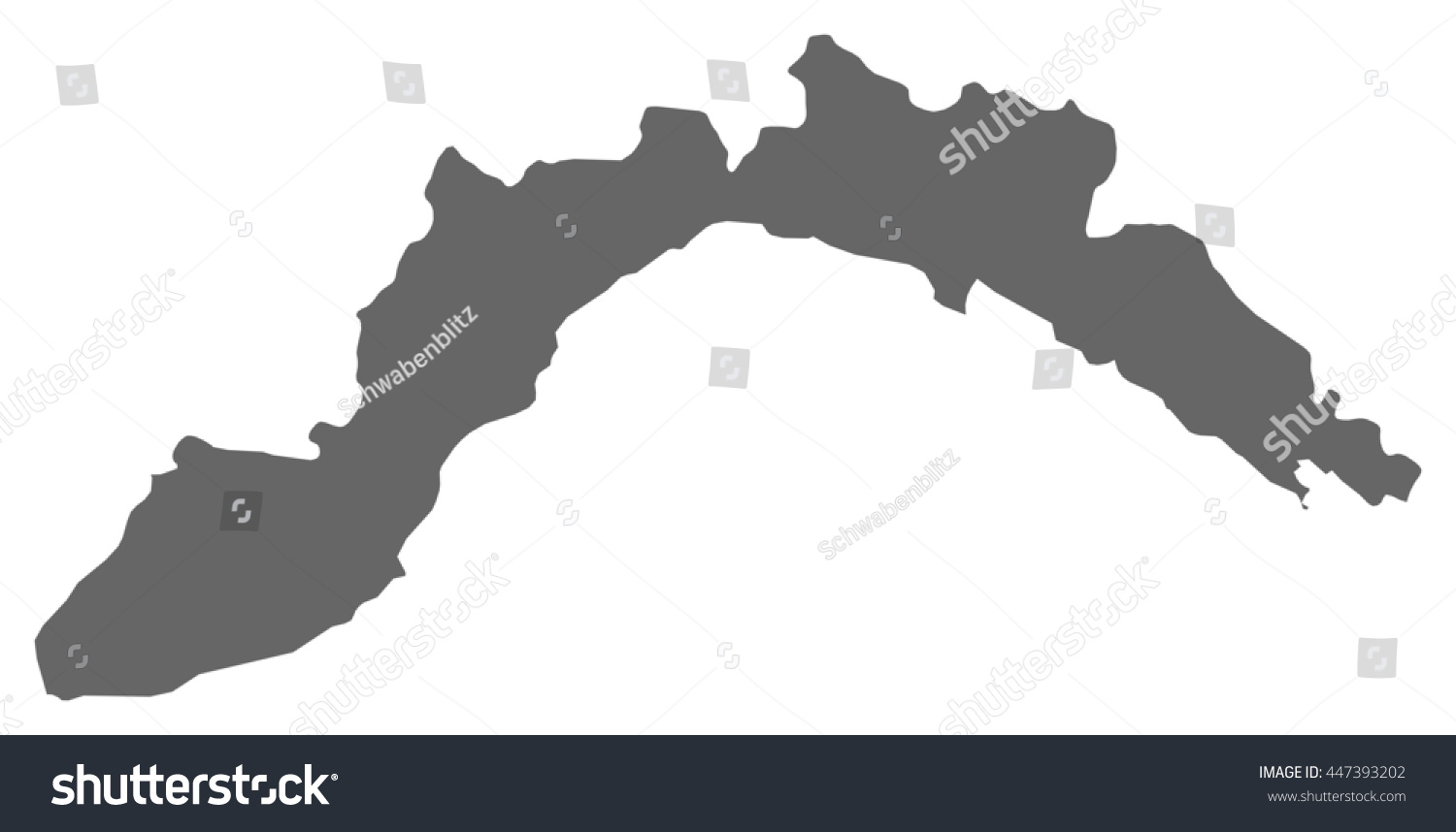 Map Liguria Italy Royalty Free Stock Vector 447393202 8014