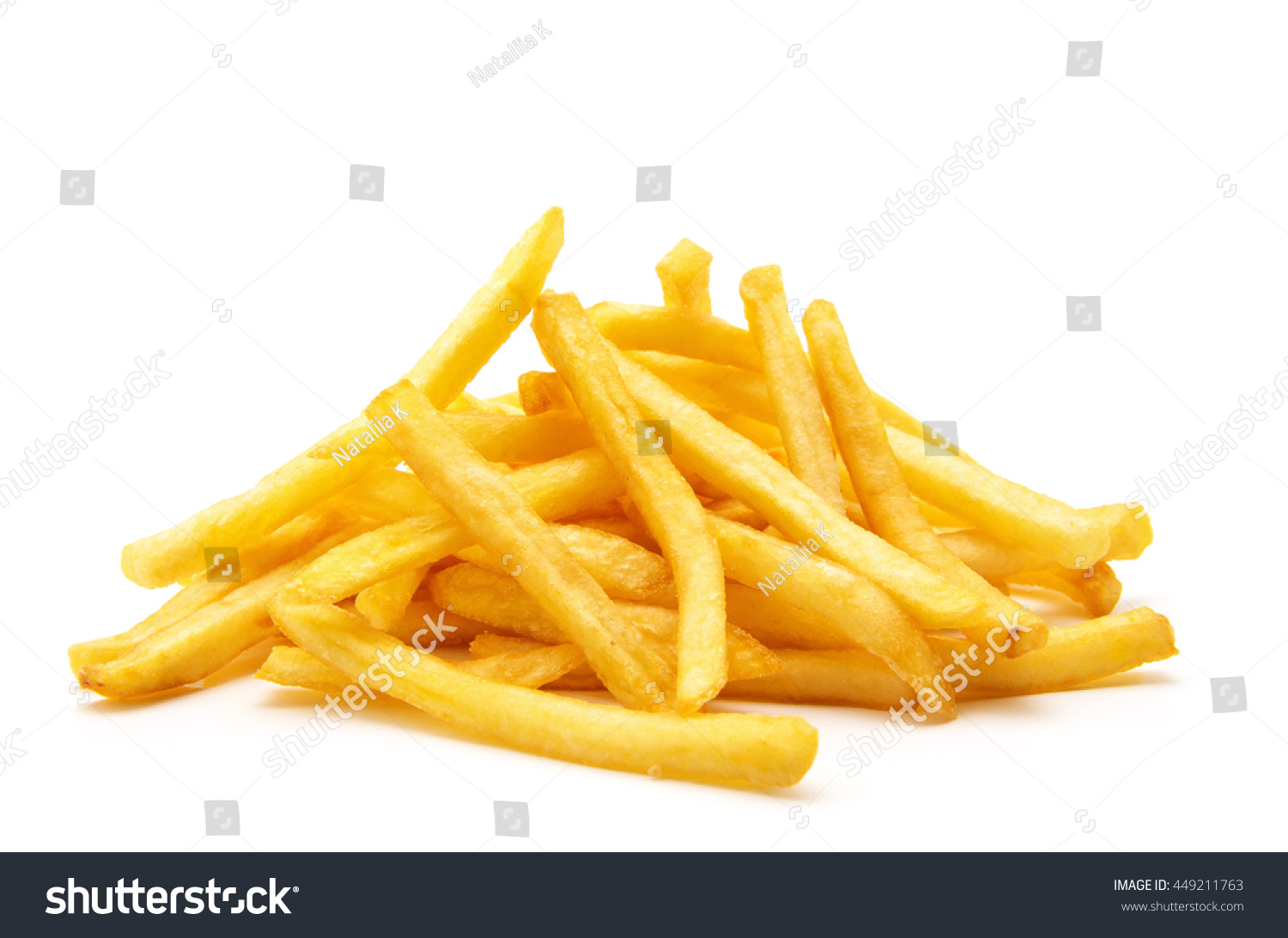 potato fry on white isolated background #449211763