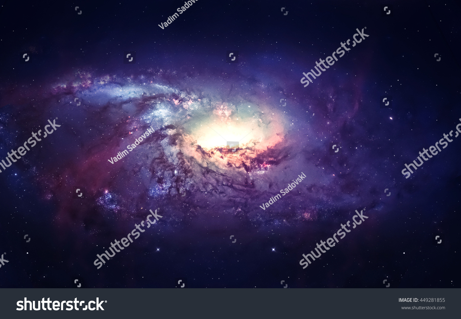 Galaxy in space, beauty of universe, black hole. Elements furnished by NASA #449281855