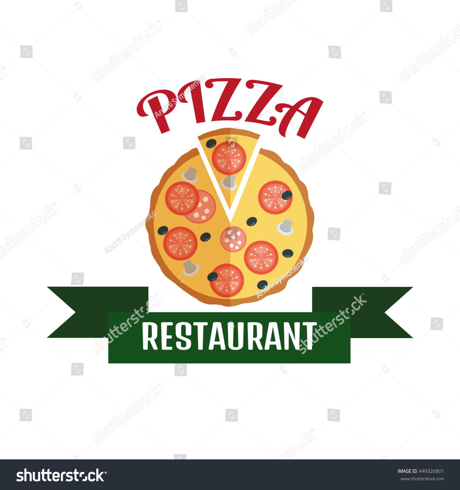 Pizza delivery logo. Fast delivery logo. Pizza - Royalty Free Stock ...