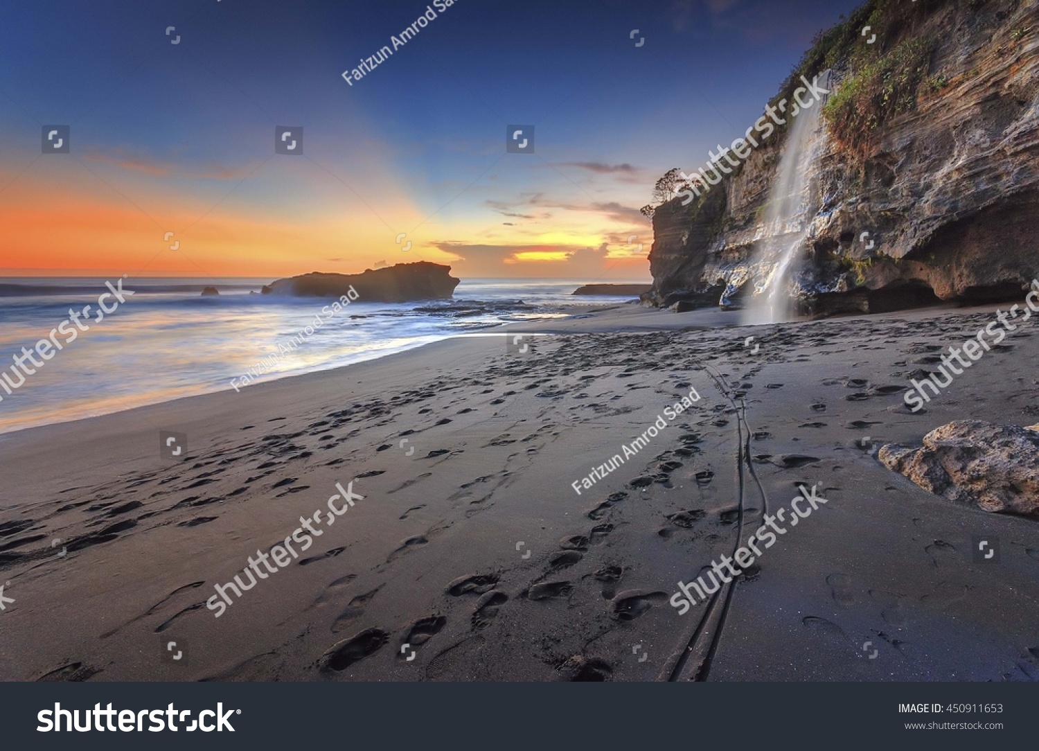 Royalty Free Beautiful Sunset At Melasti Beach Bali