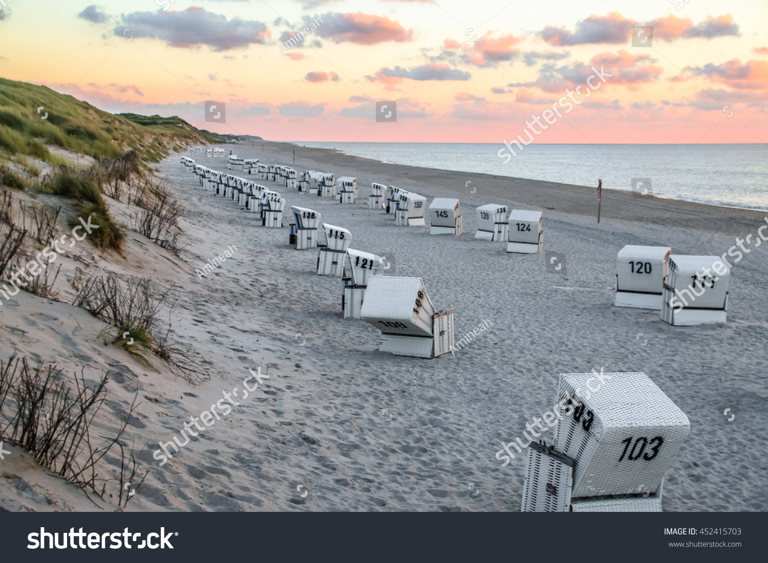 Beach Chairs at Sylt, Germany #452415703
