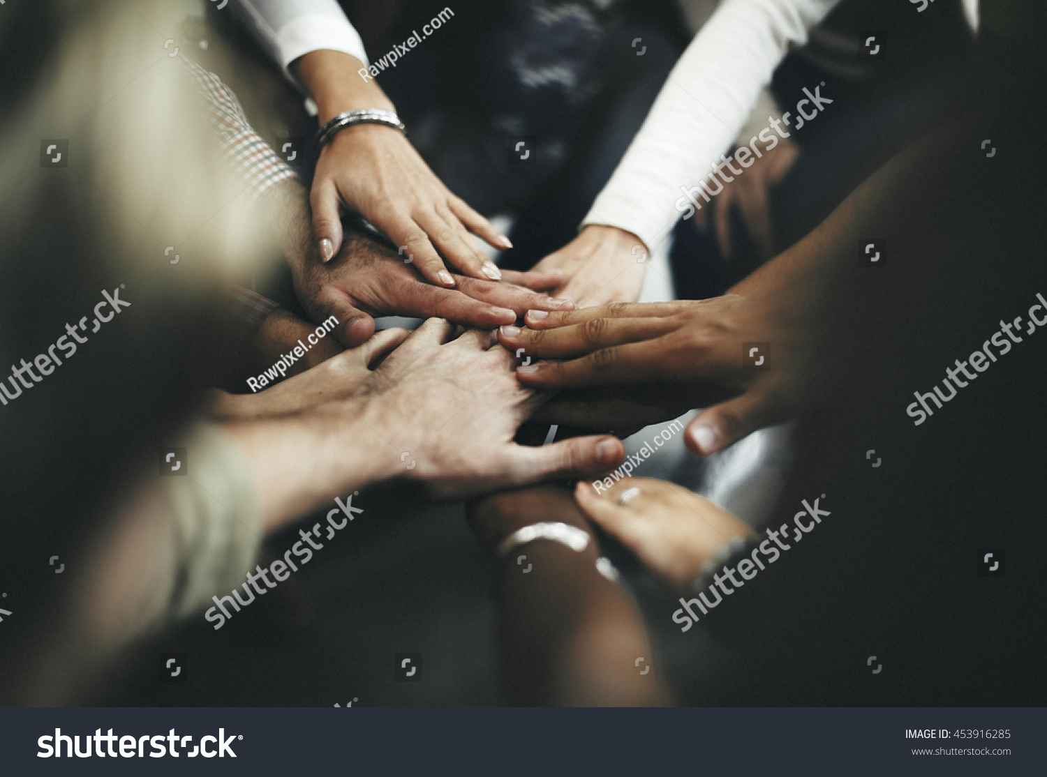 Teamwork Join Hands Support Together Concept #453916285