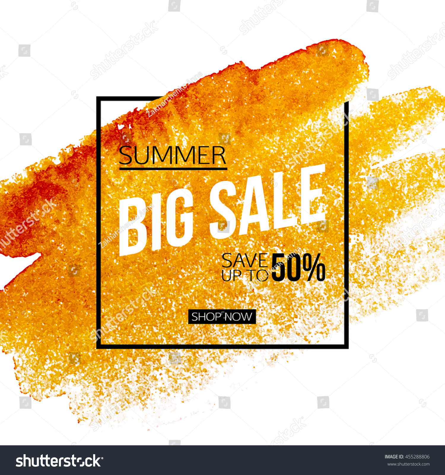 Big summer sale banner template. Vector eps 10 format. #455288806