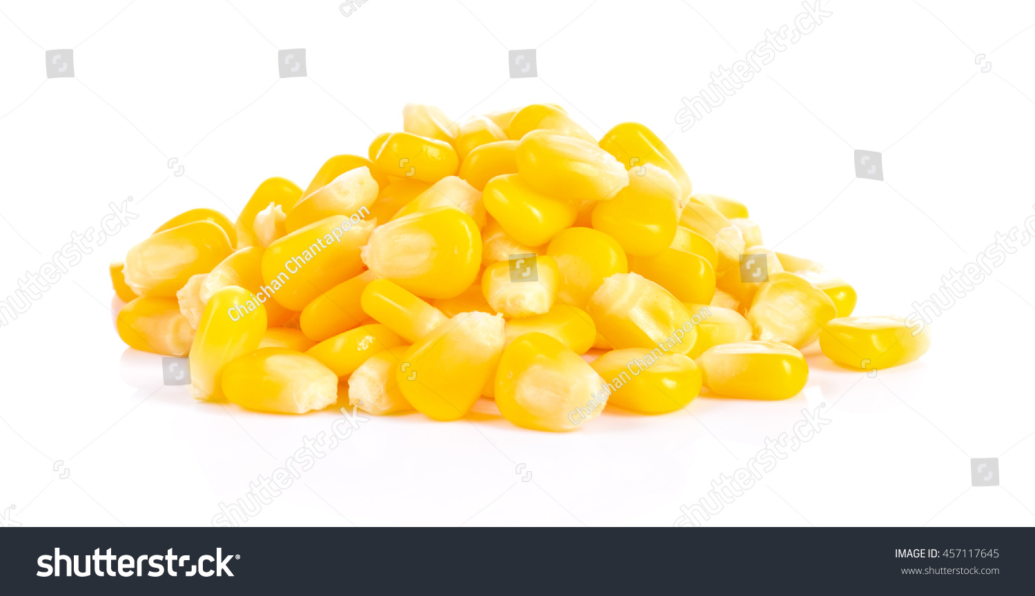 canned corn on a white background #457117645