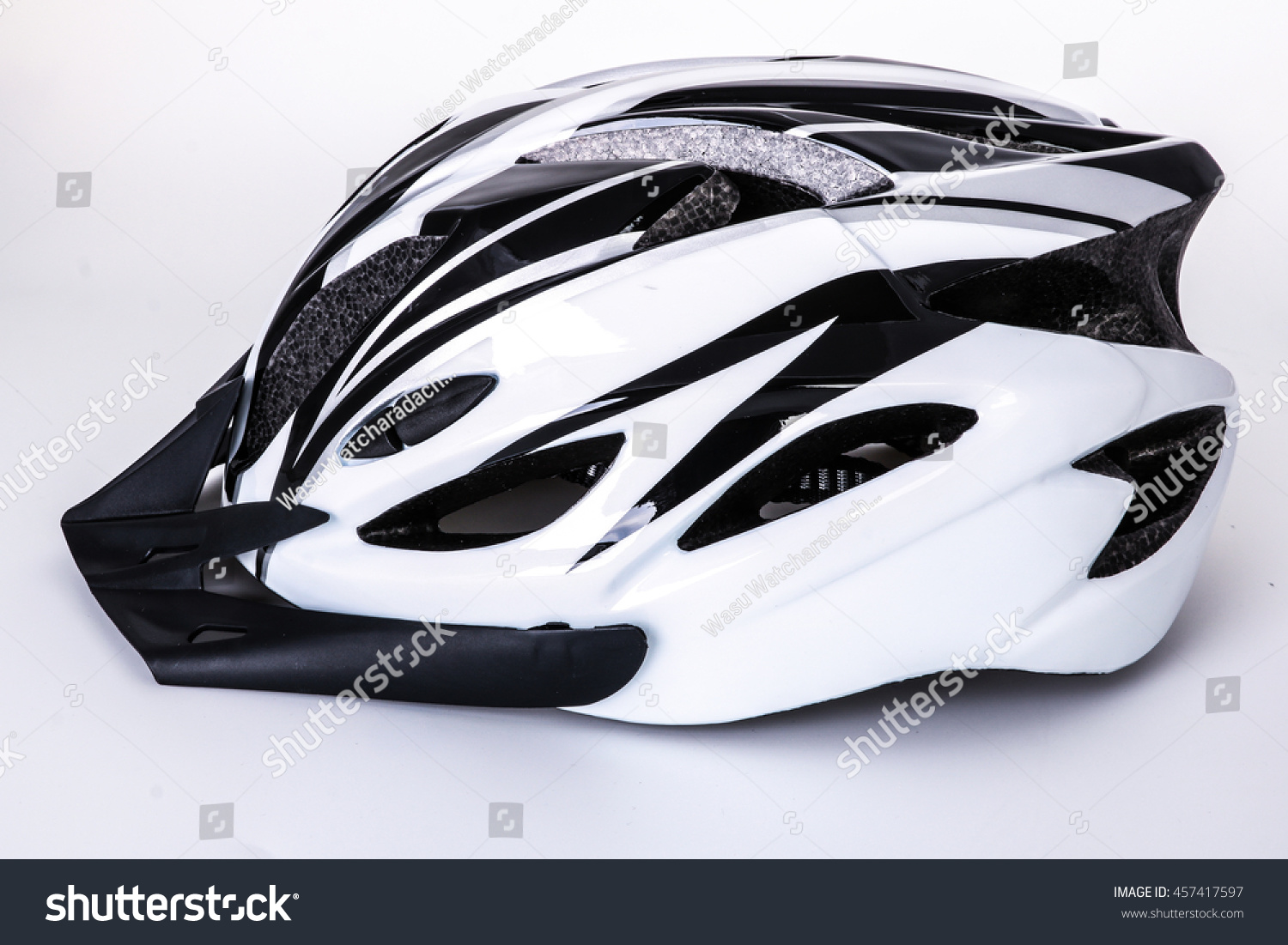 Bicycle helmet isolated on white background #457417597