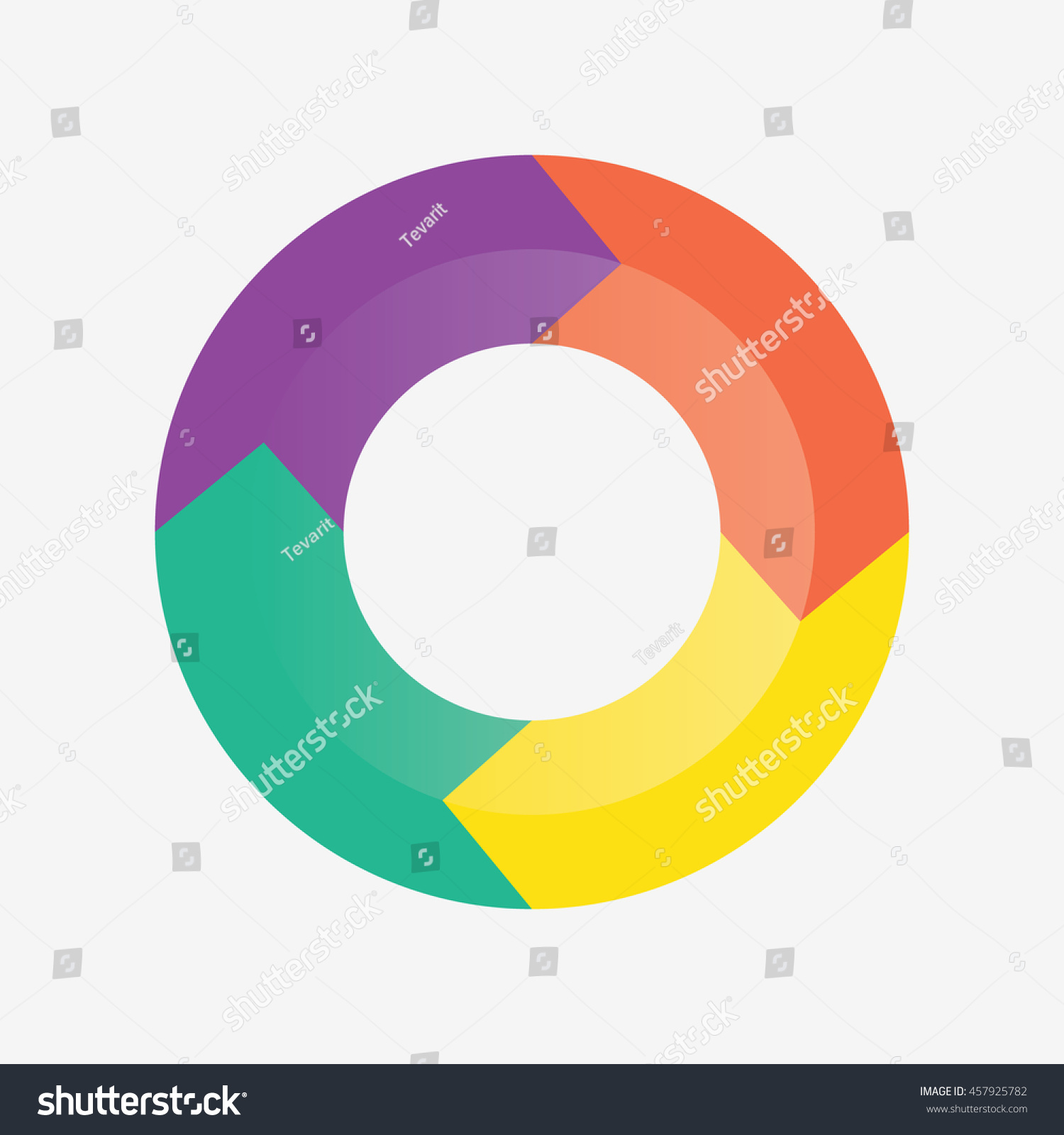 info template pie charts with 4 steps - Royalty Free Stock Vector ...