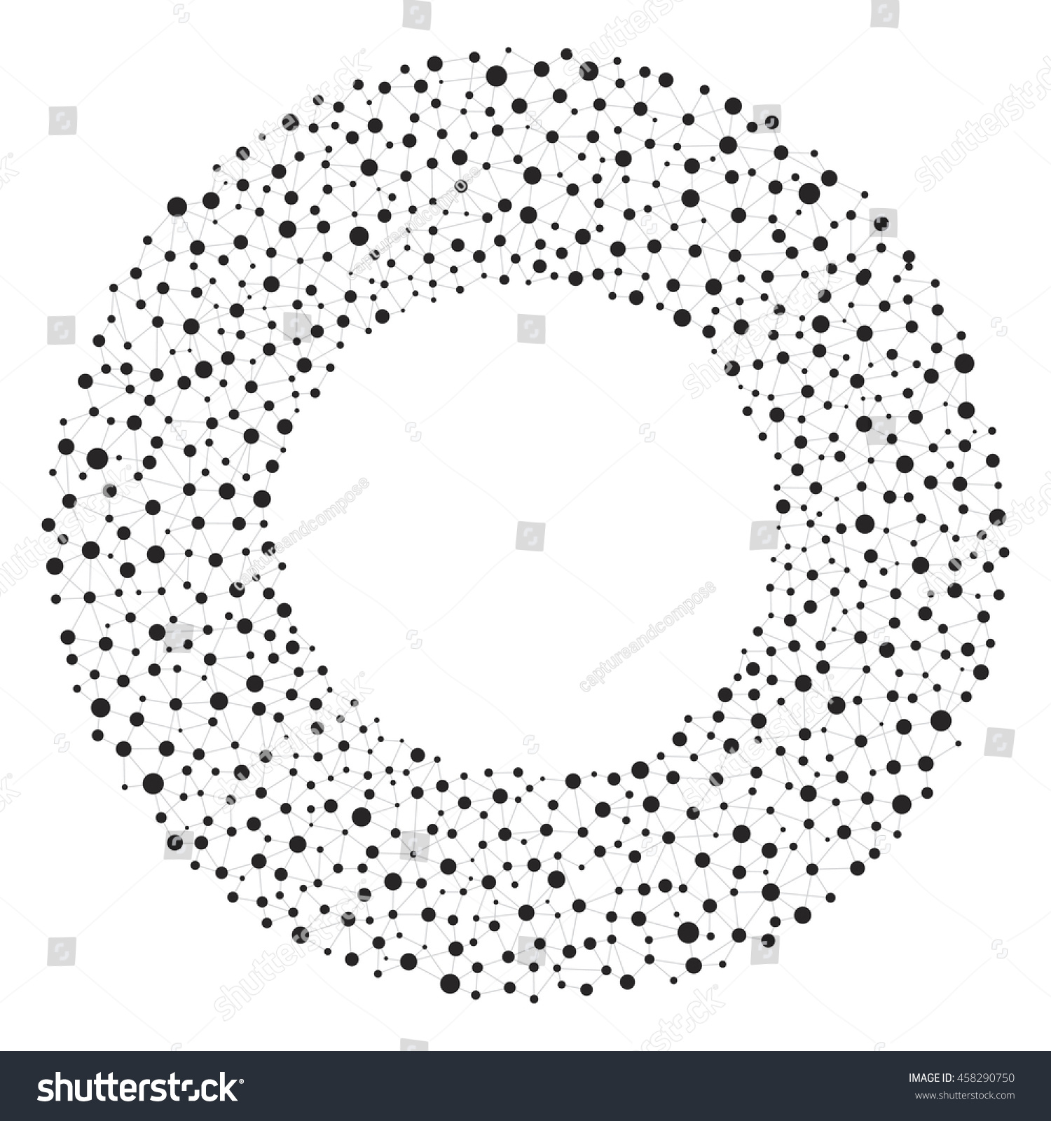 Simple Network of Circles Linked together - Royalty Free Stock Vector ...