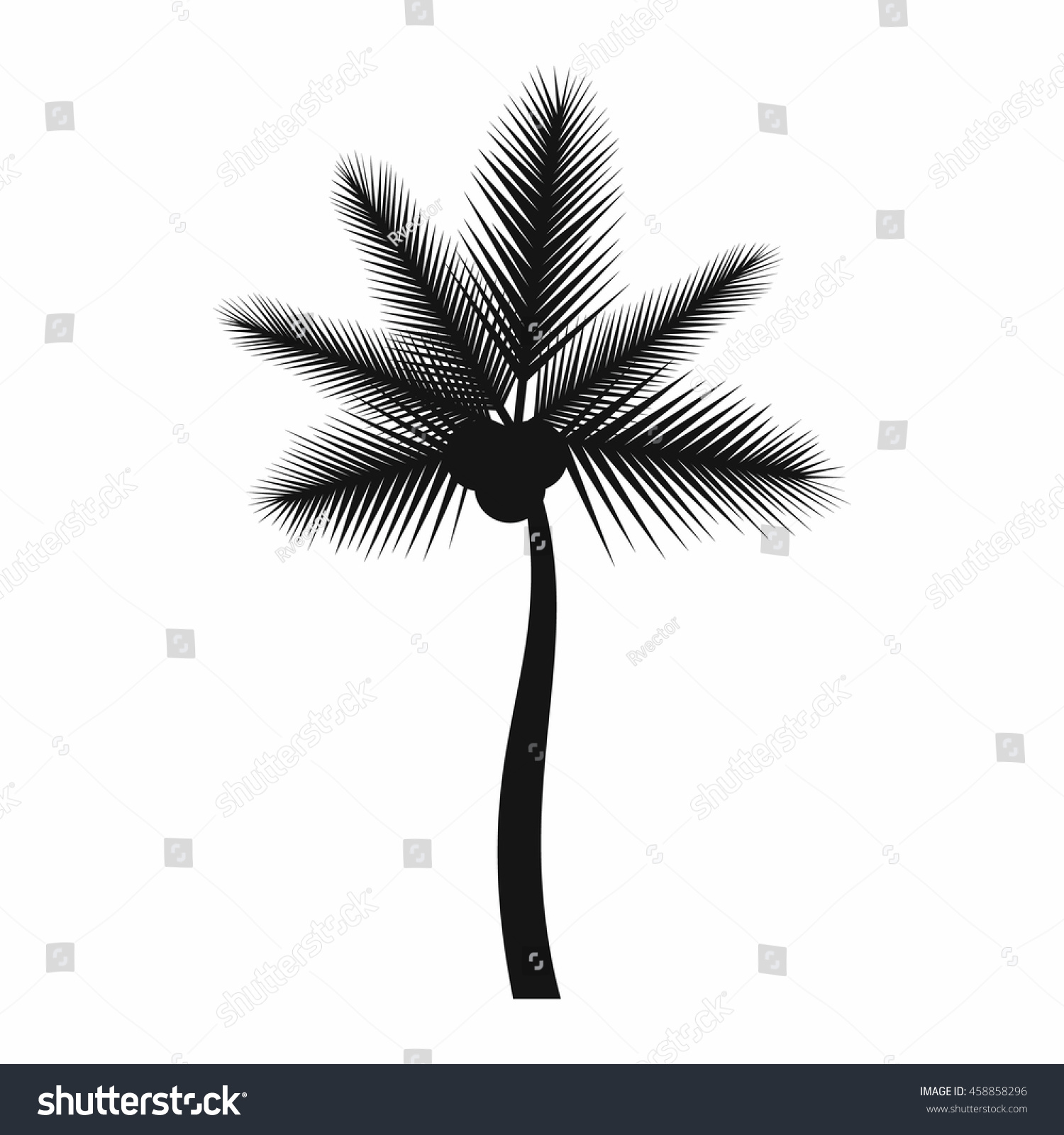 Palm butia capitata icon in simple style - Royalty Free Stock Vector ...