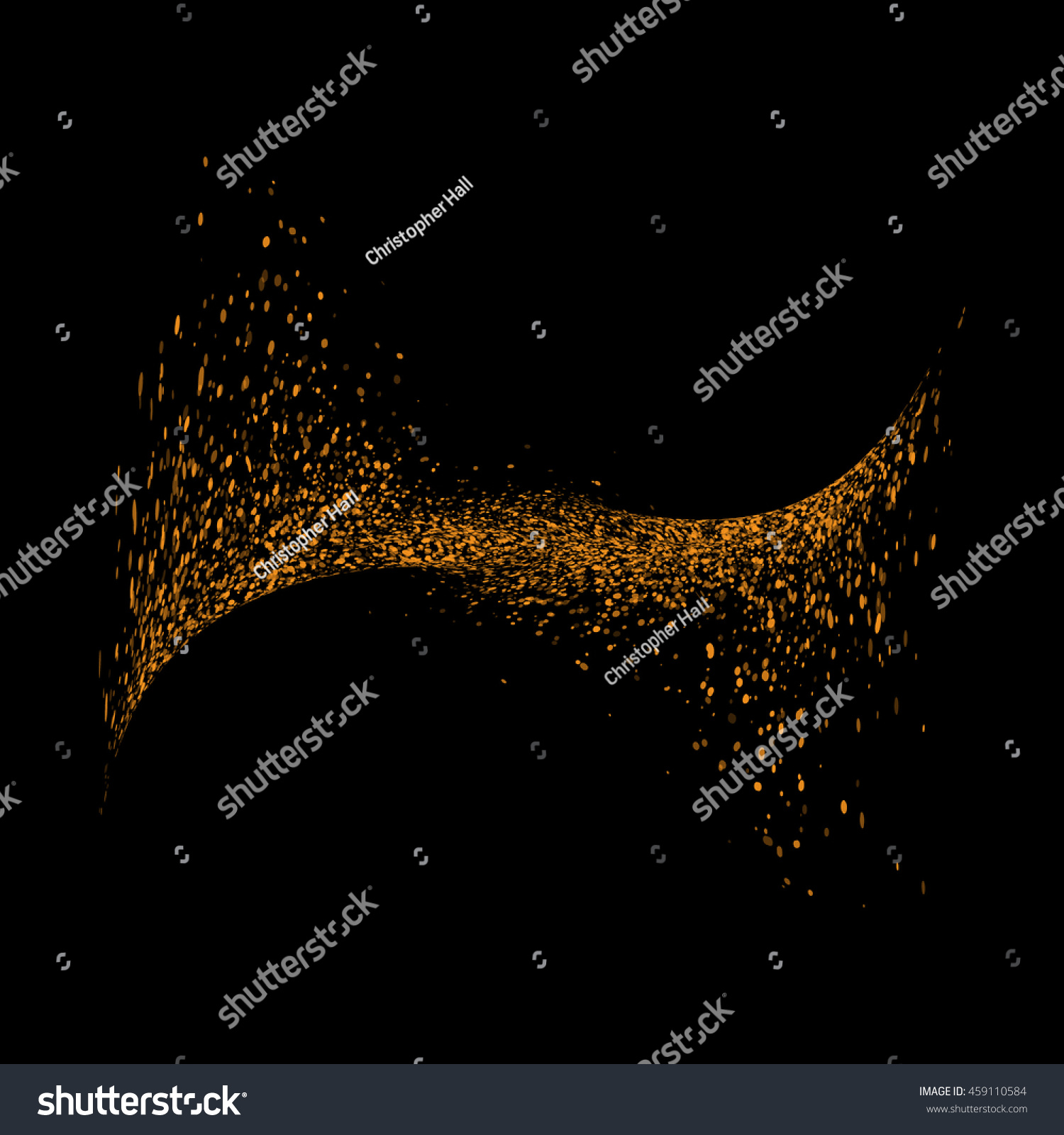 Abstract movement of grain or dust particles. Vector format. #459110584