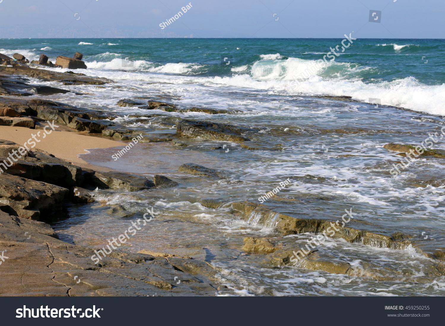 shore of the Mediterranean Sea #459250255
