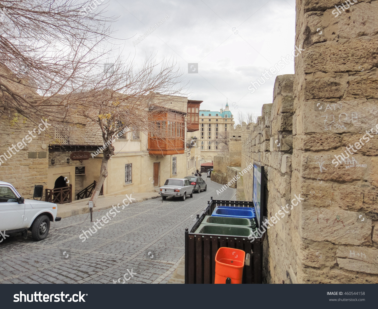 BAKU/AZERBAIJAN - DECEMBER 31 2015: Old City of Baku - Icheri Sheher. Historical core of Baku #460544158