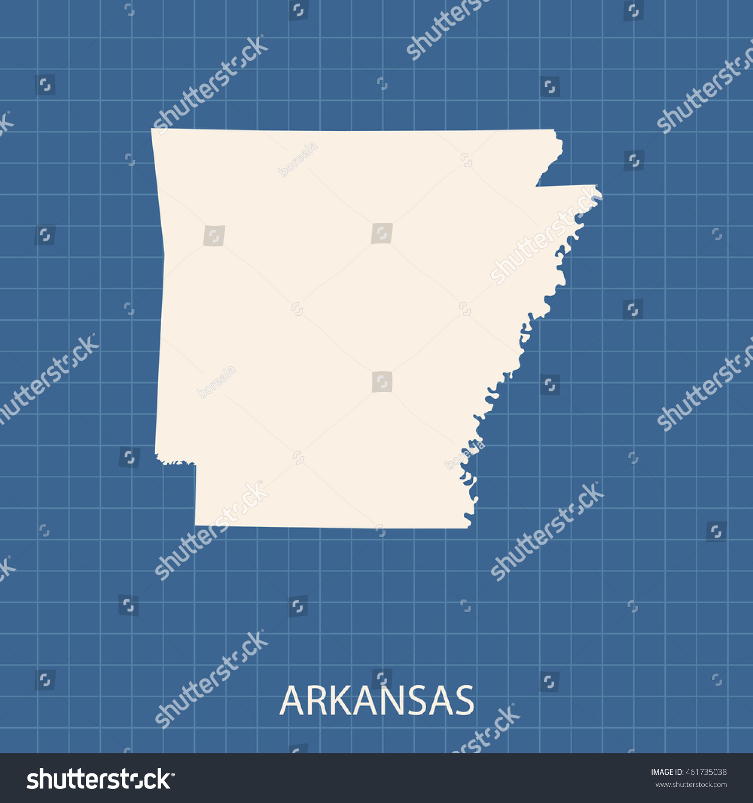 map of Arkansas - Royalty Free Stock Vector 461735038 - Avopix.com