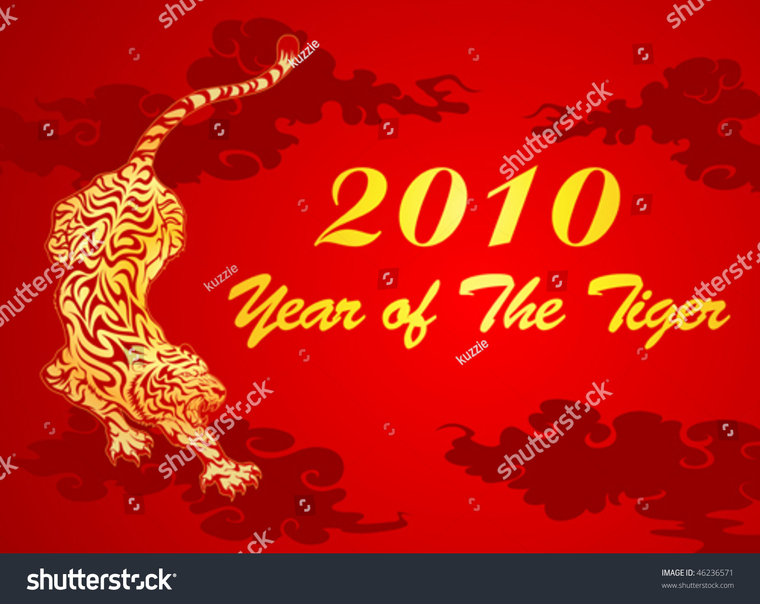 Illustration of year of the tiger #46236571