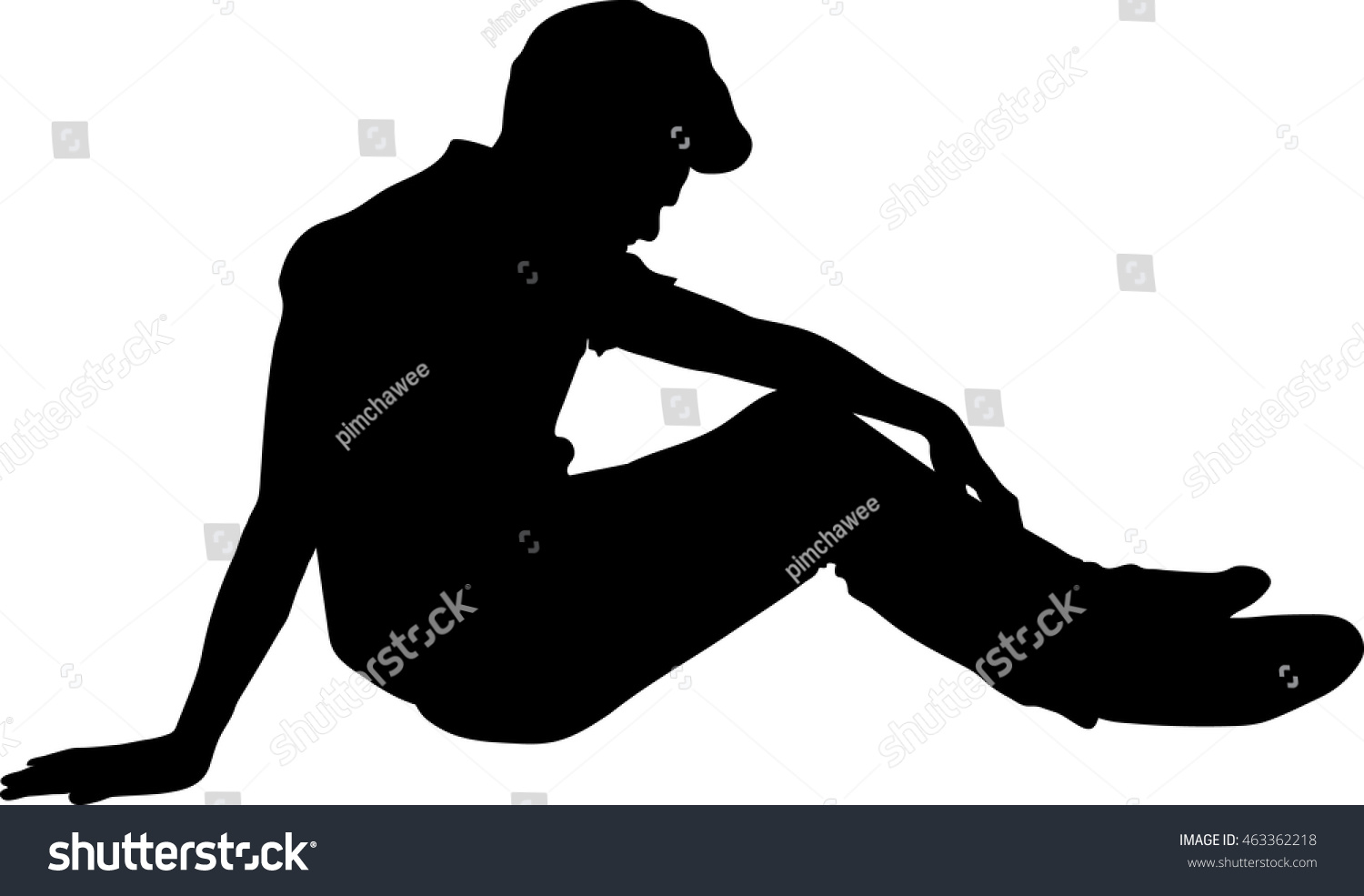 Featured image of post Person Sitting On Knees Silhouette