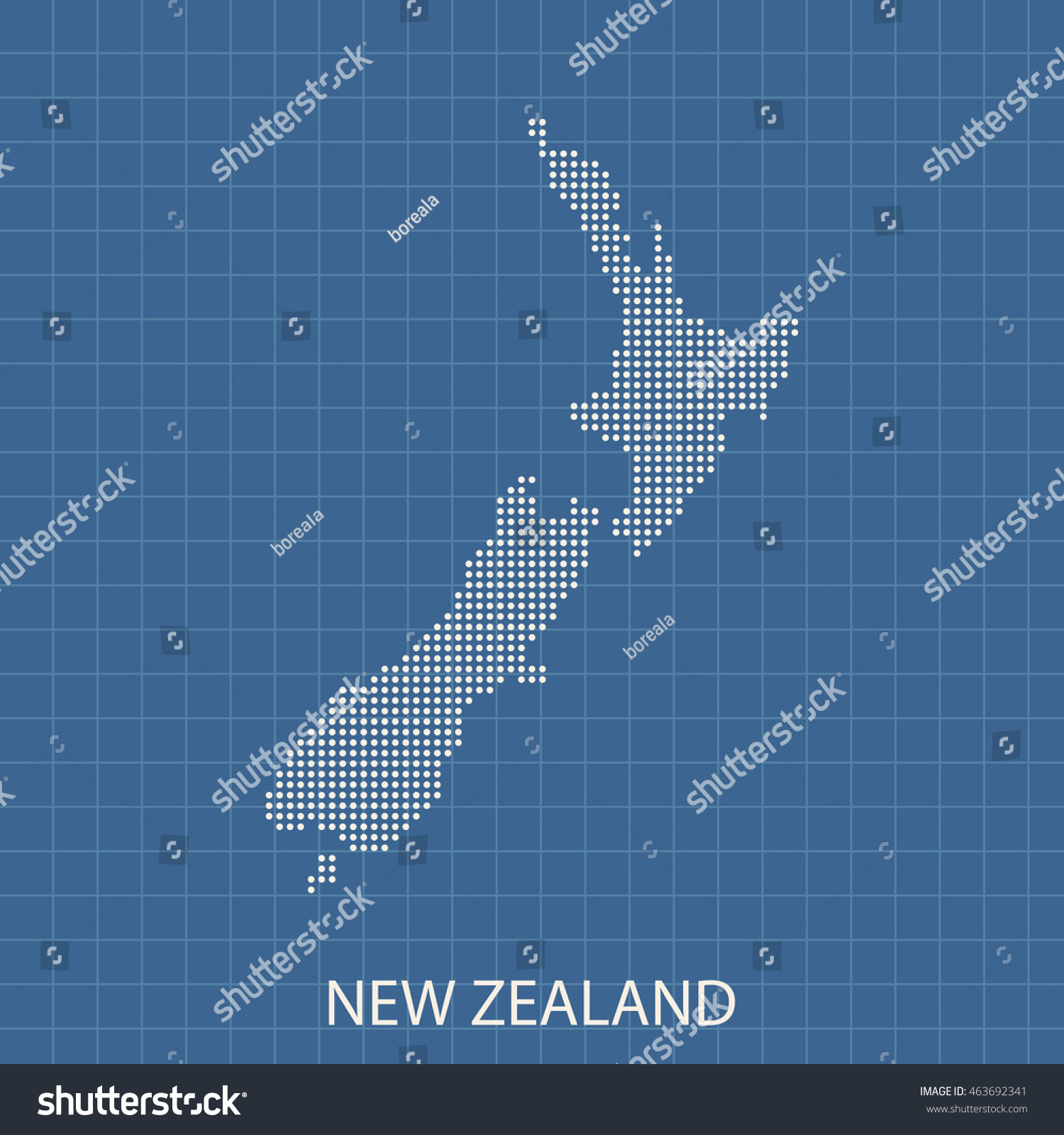 map of New Zealand - Royalty Free Stock Vector 463692341 - Avopix.com