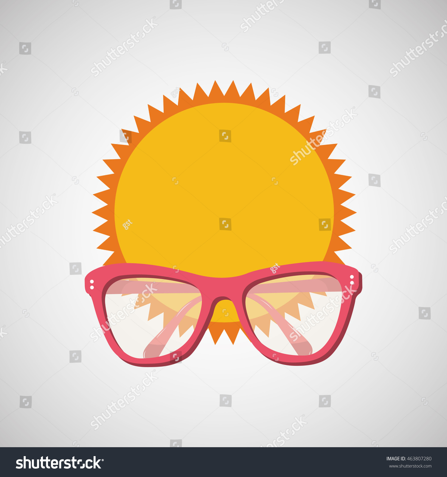 sunglasses, vacation on beach icon, vector illustration #463807280